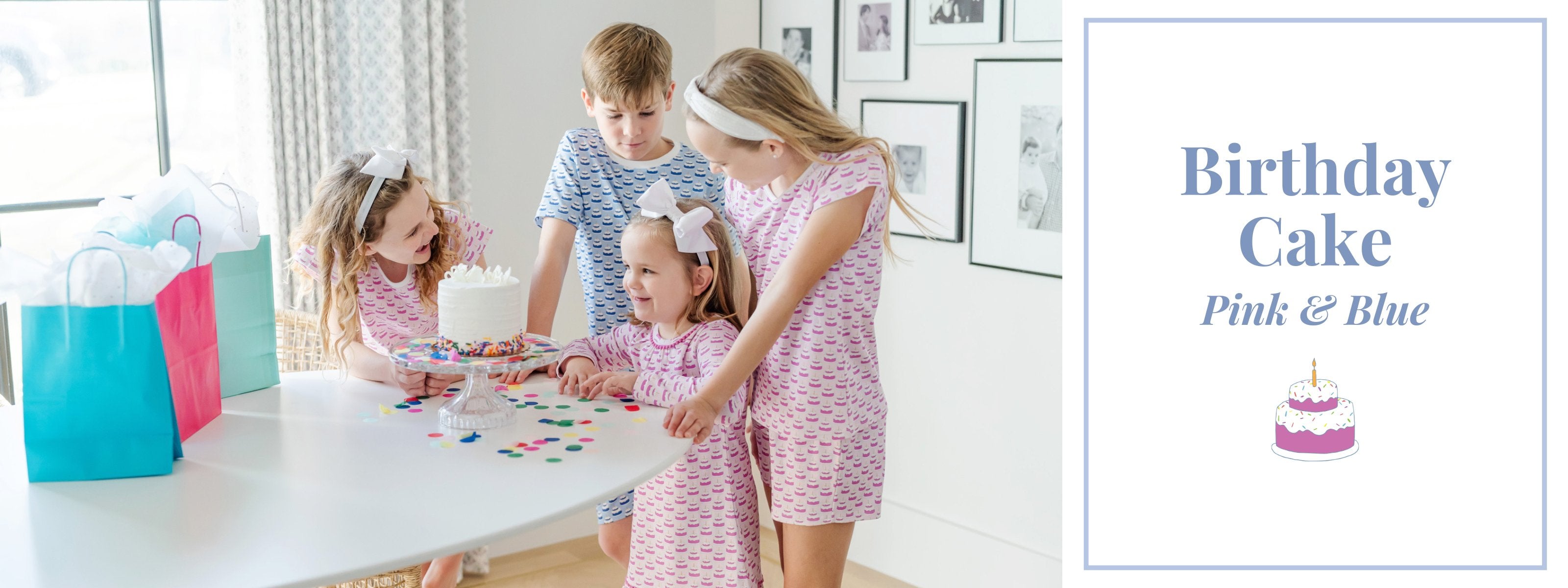 Birthday Cake Pink and Blue