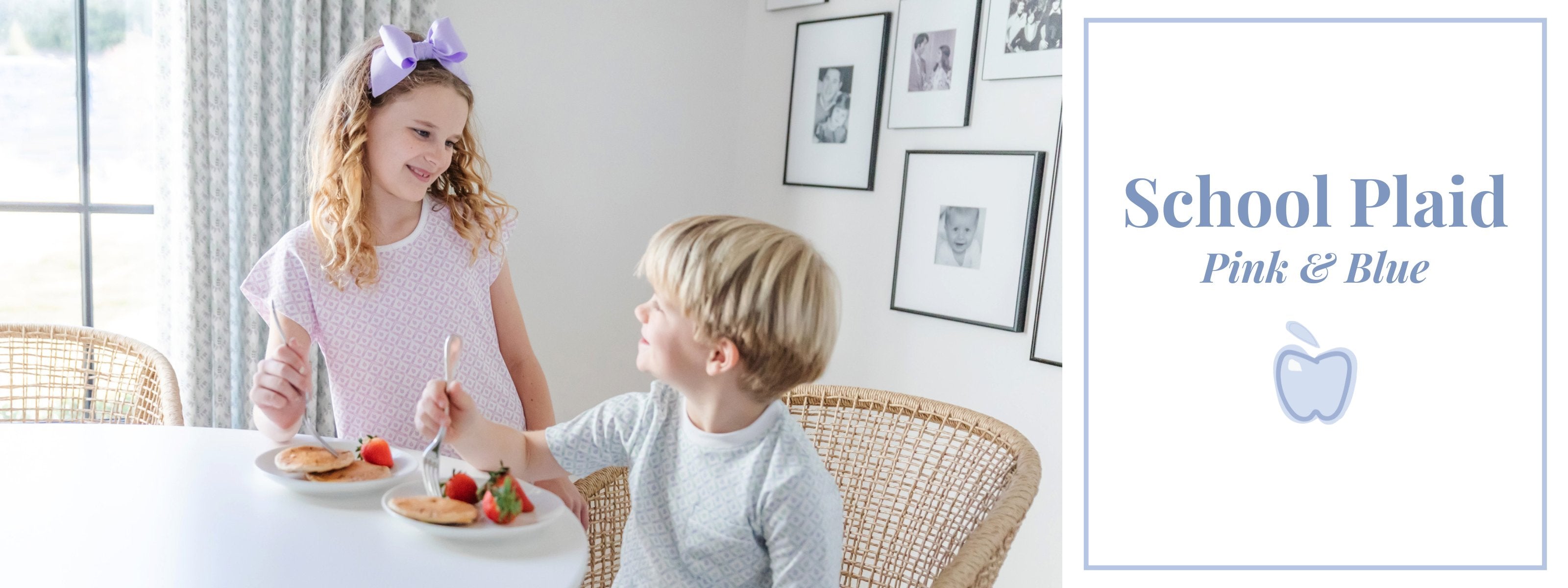 School Plaid Pink and Blue