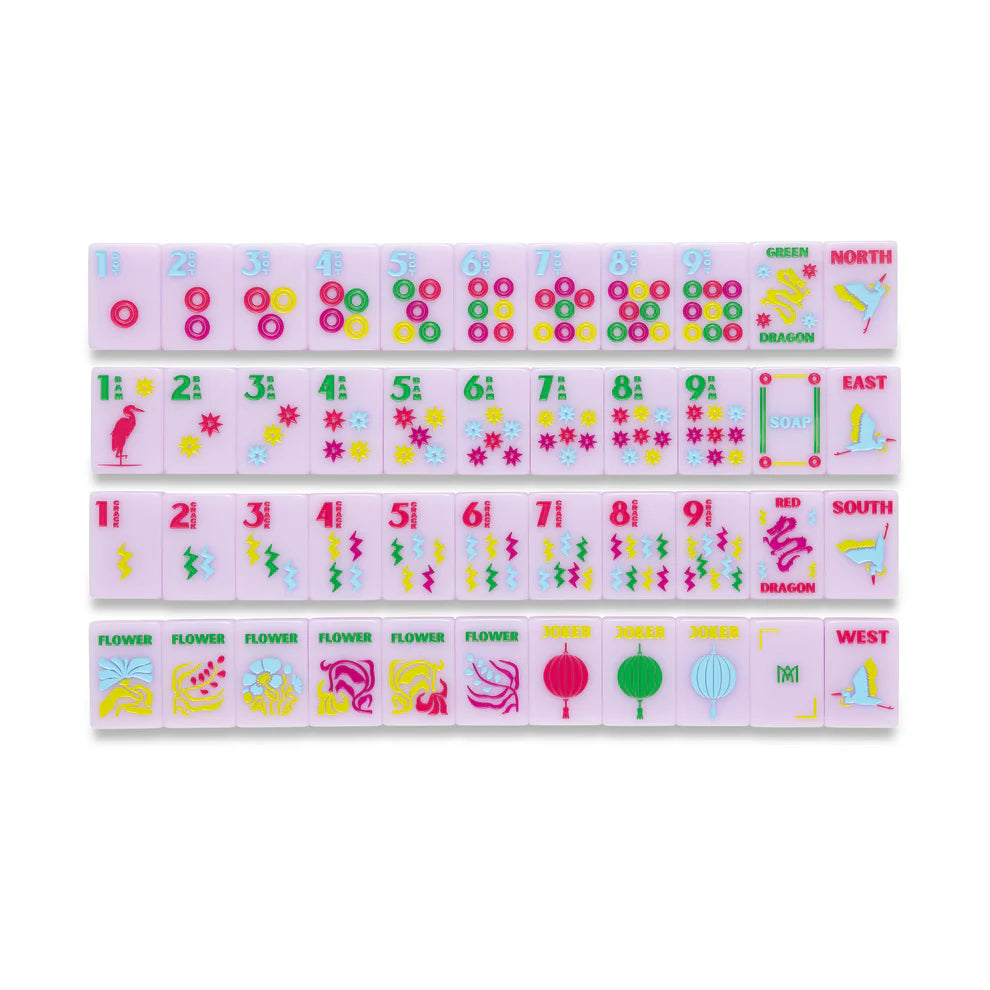 Mahjong Signature Engraved Tile Set by Amahj Line - Lilac