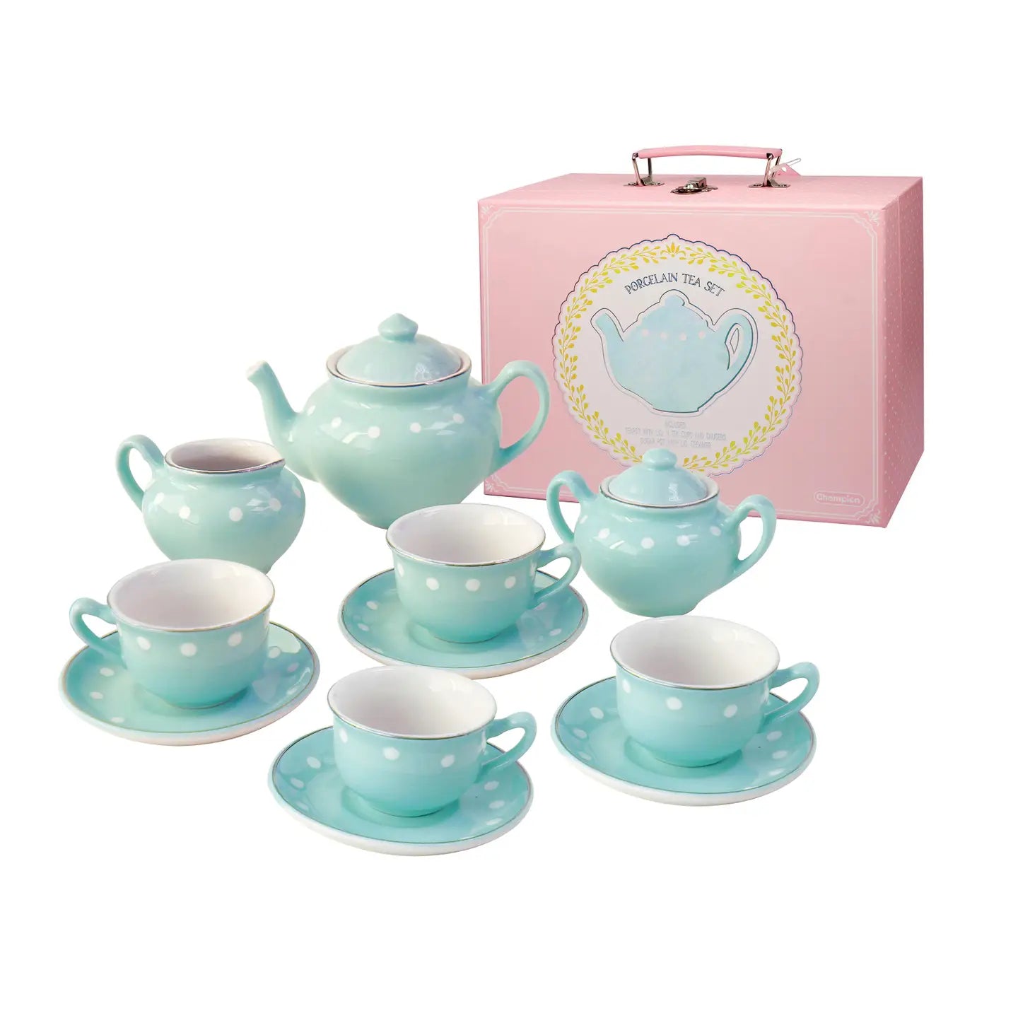 Porcelain Tea Set by Bright Stripes - Mint