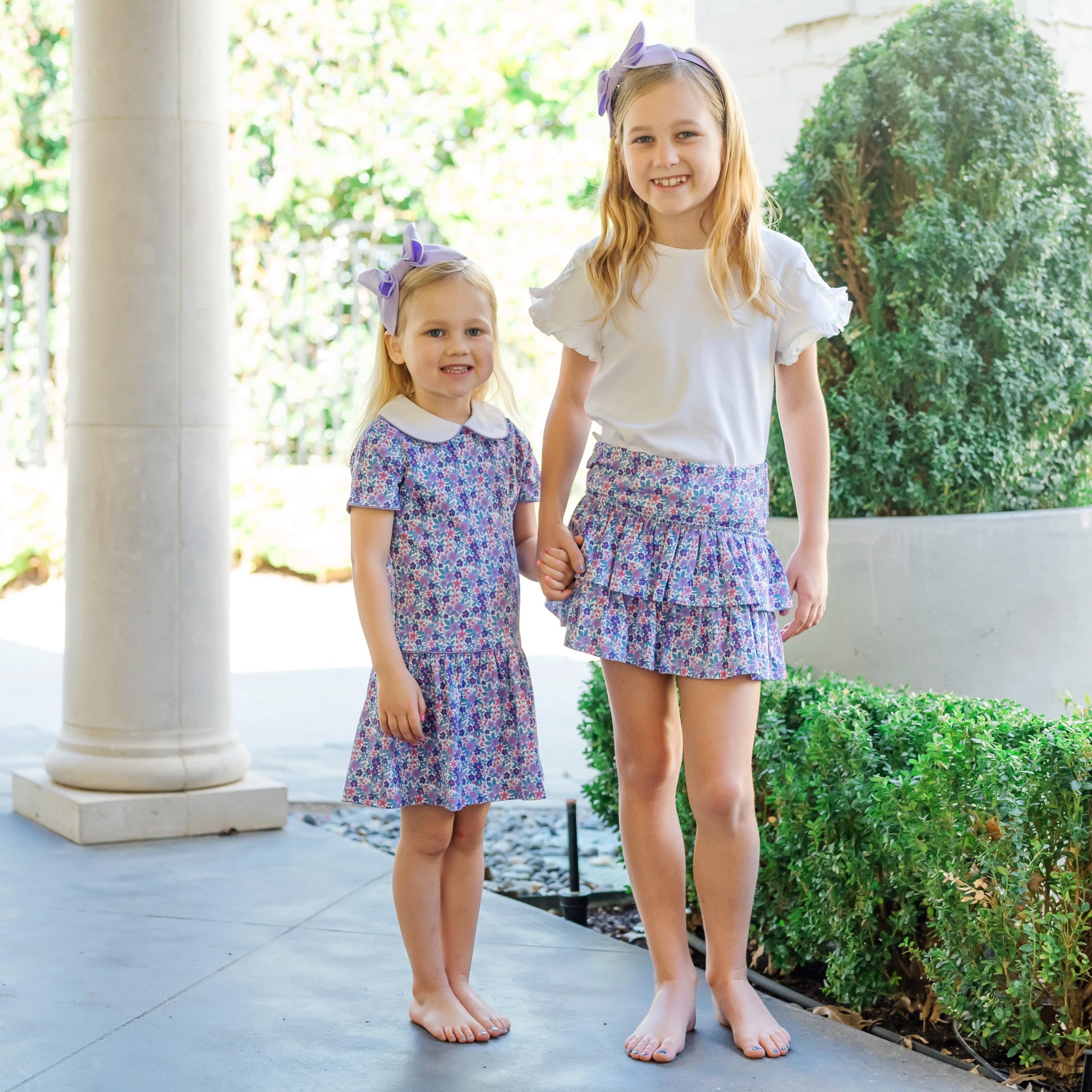 Libby Girls' Dress - Blackberry Floral