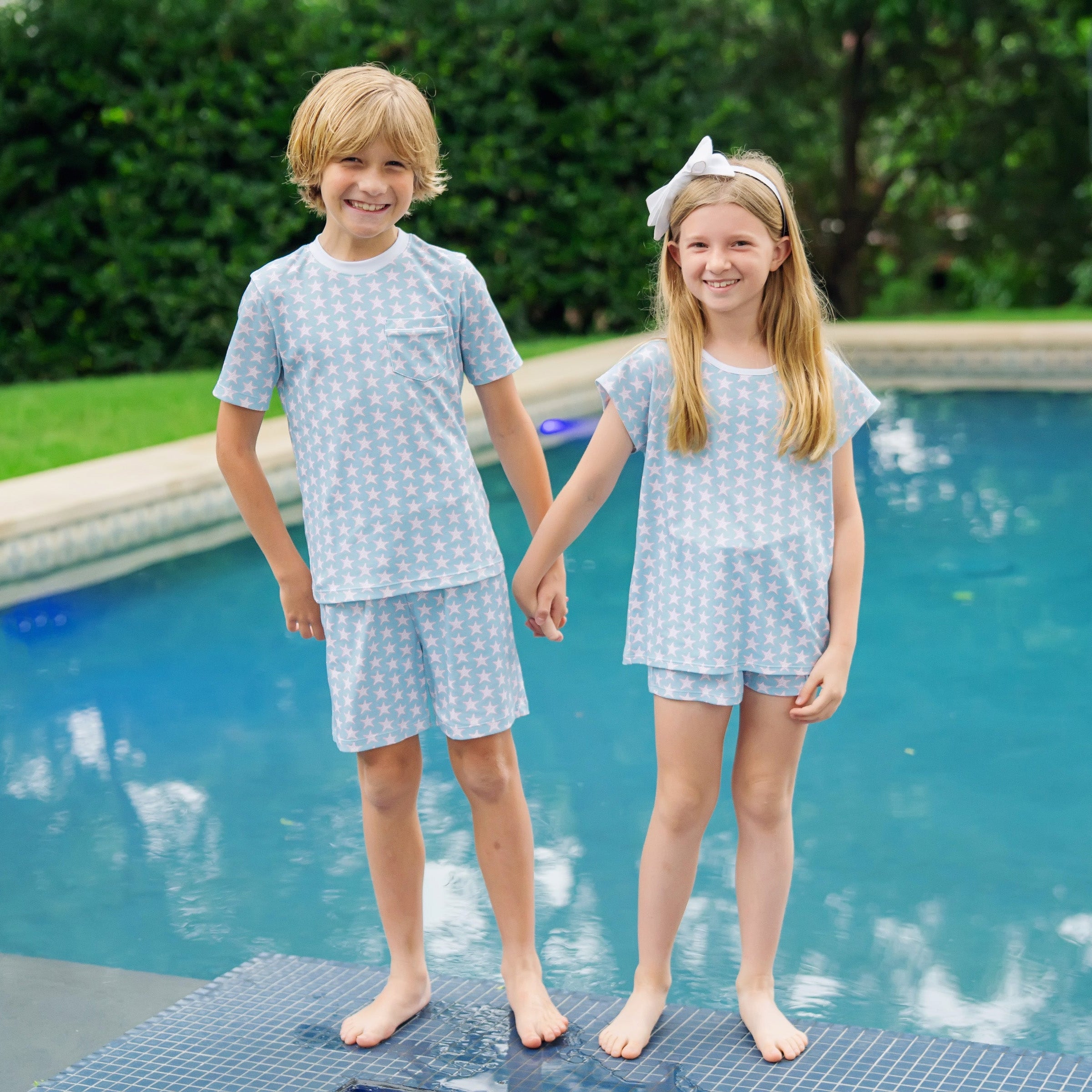 Charles Boys' Short Set - Seaside Starfish