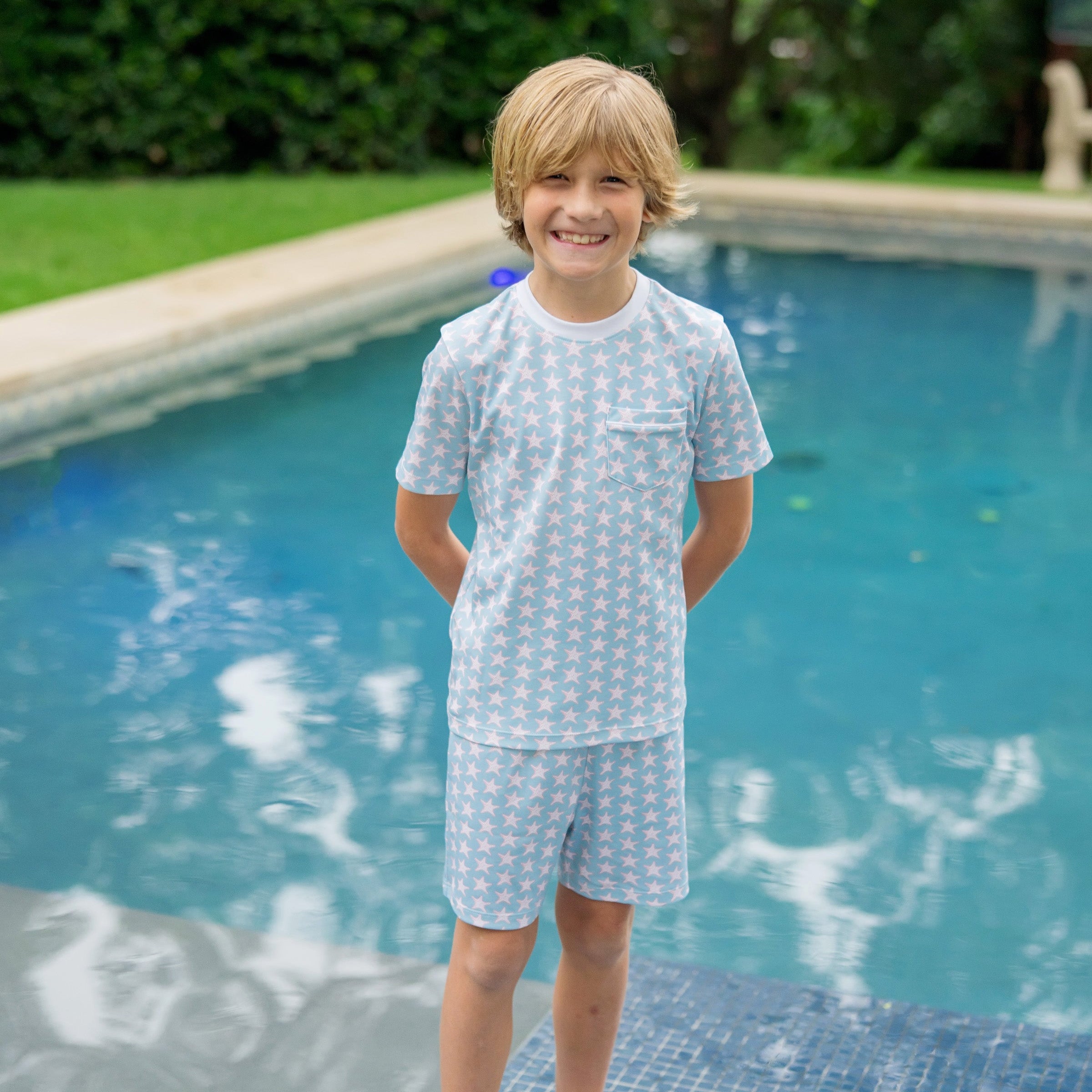 Charles Boys' Short Set - Seaside Starfish