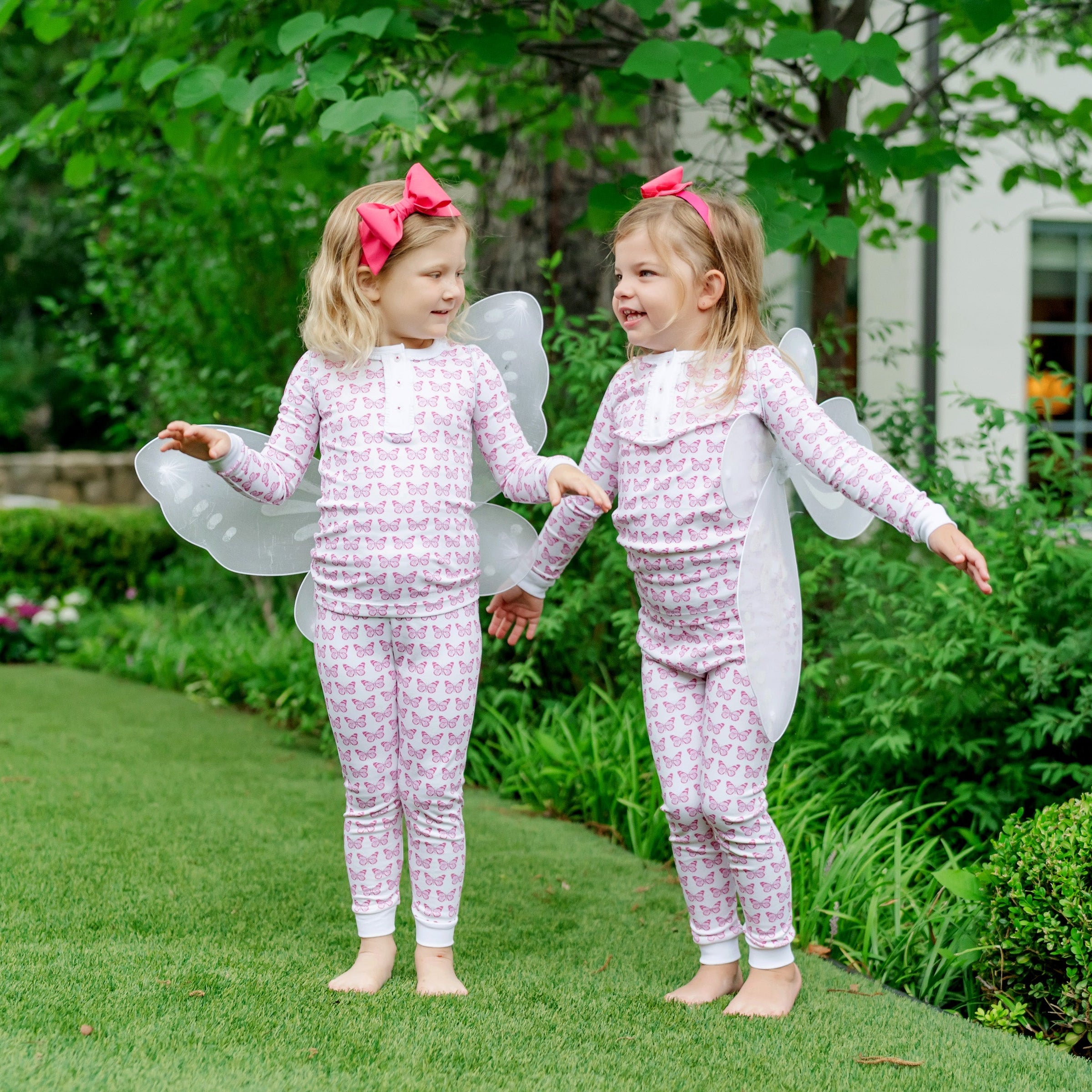 Alden Girls' Pima Cotton Pajama Pant Set - Cartie Butterflies