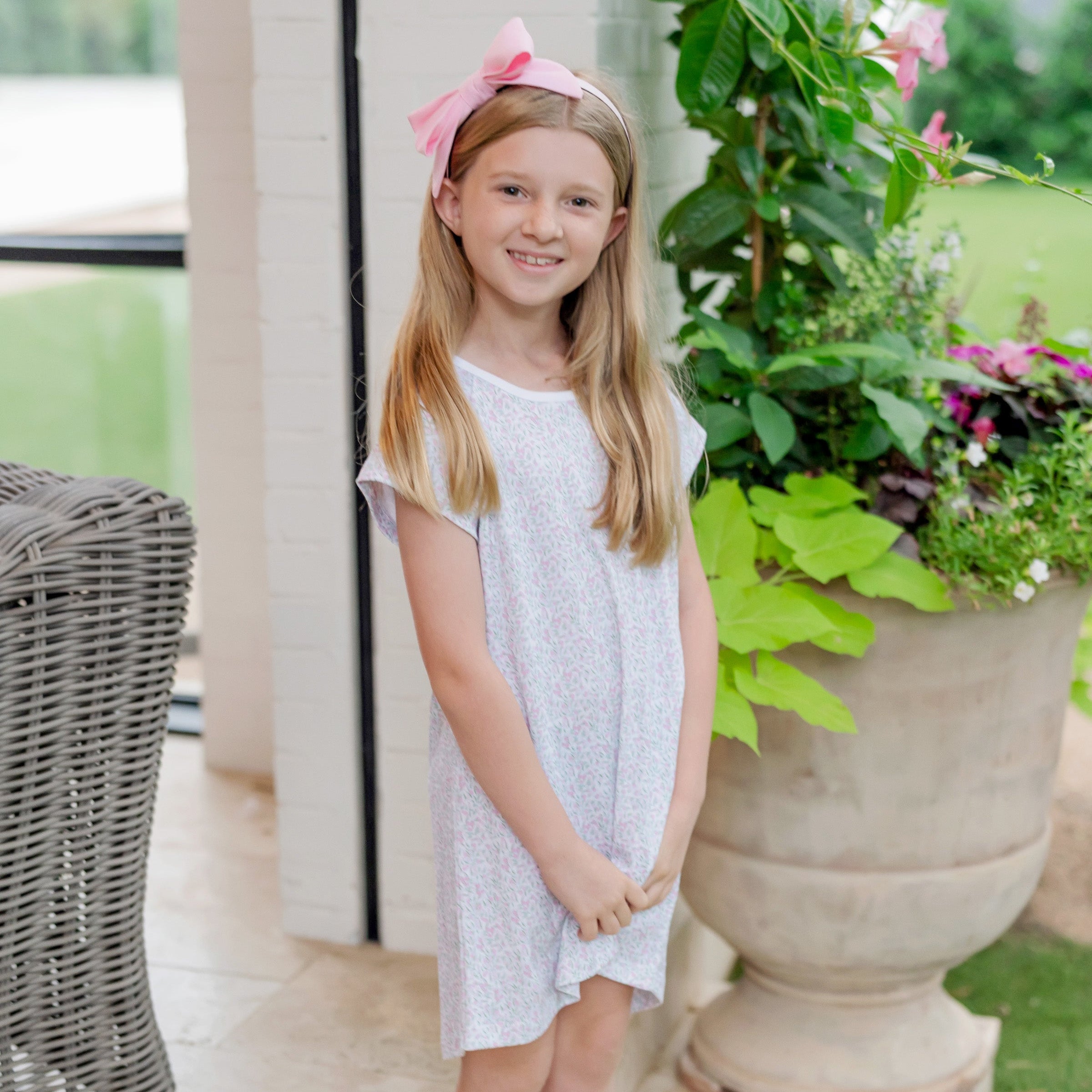 Sadie Girls' Dress - Garden Soiree