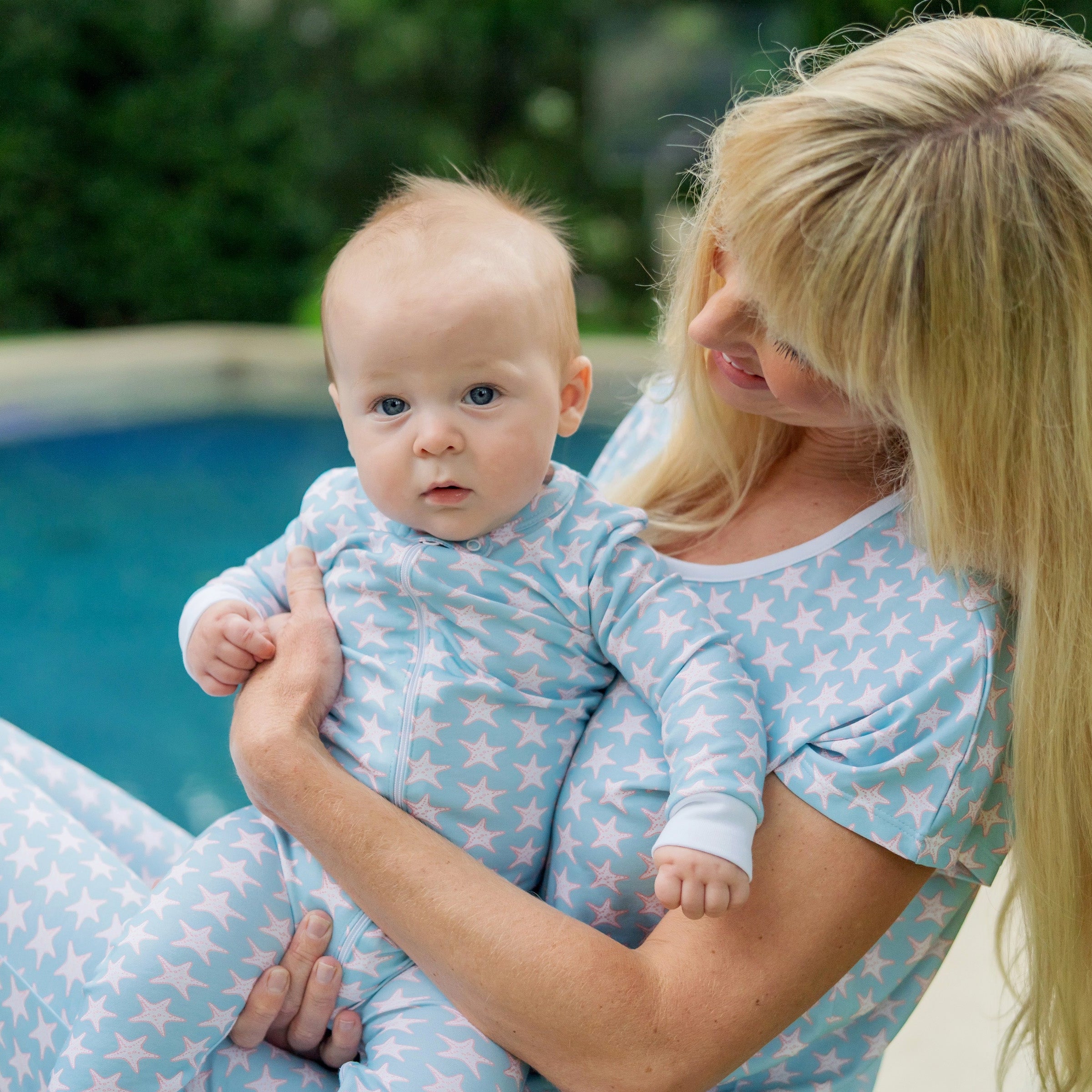 Parker Zipper Pajama - Seaside Starfish