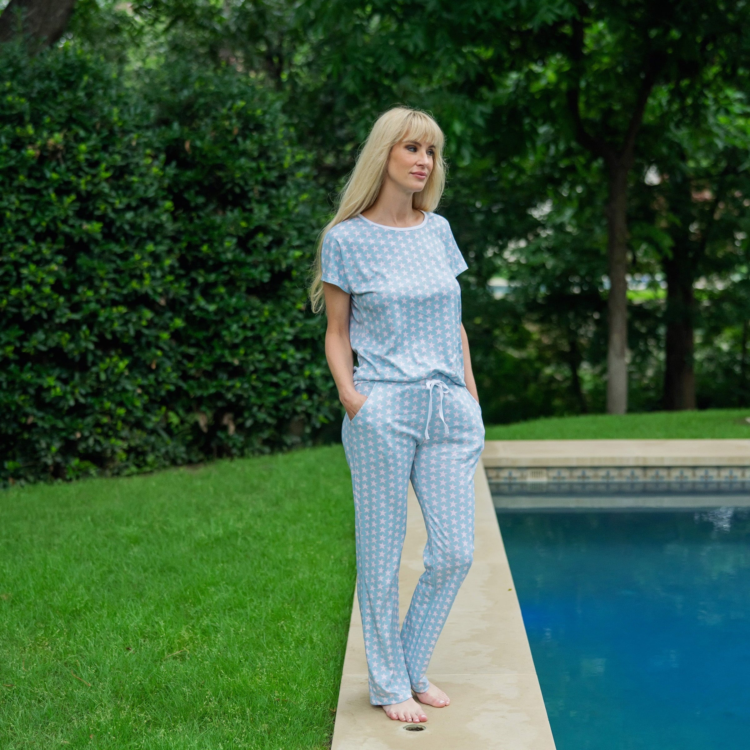 Marcia Women's Pajama Pant Set - Seaside Starfish