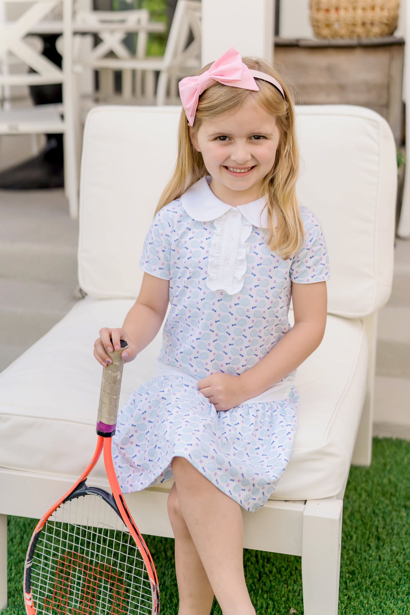 Sydney Girls' Dress - Tennis Match Pink