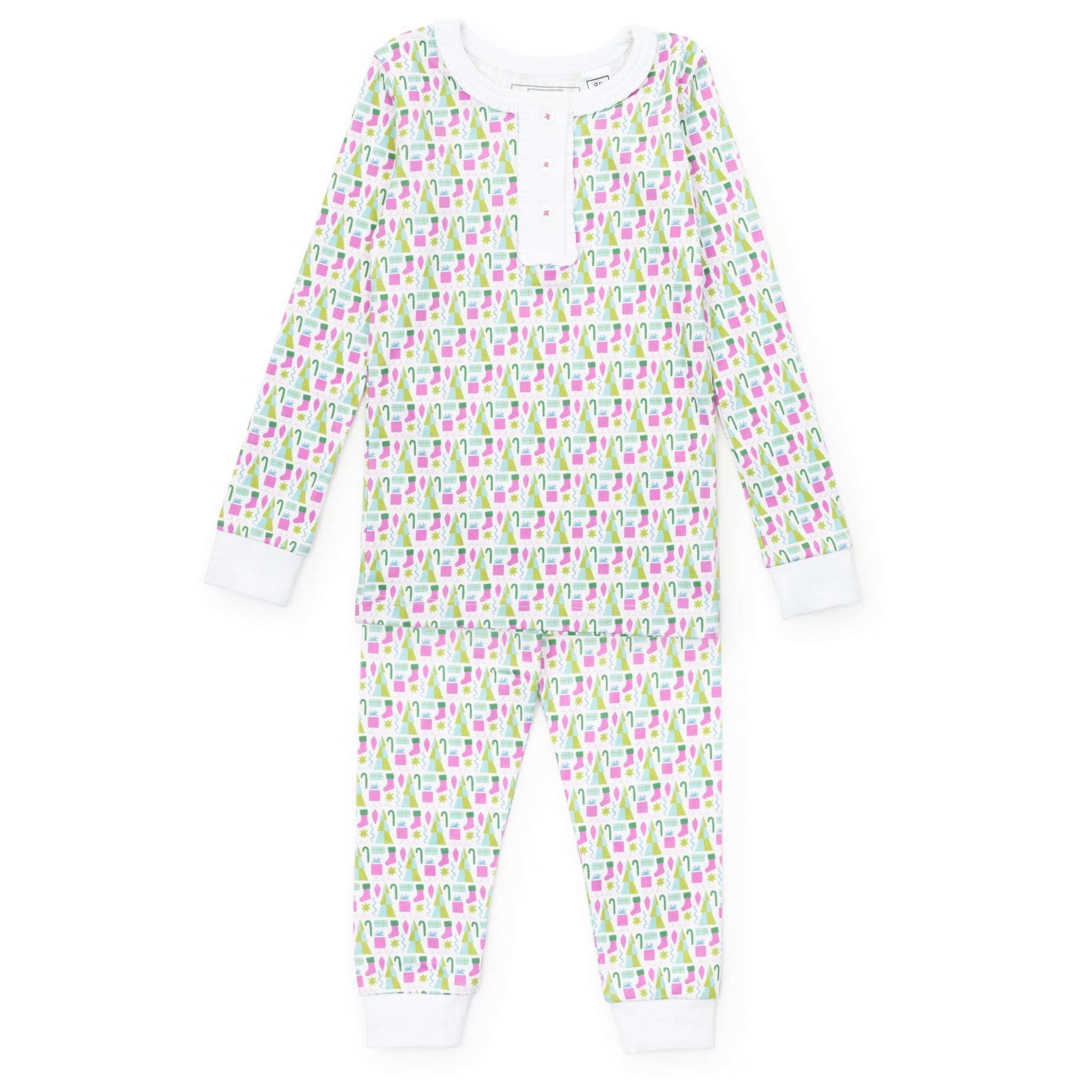 Alden Girls' Pajama Pant Set - Mod Holiday Pink