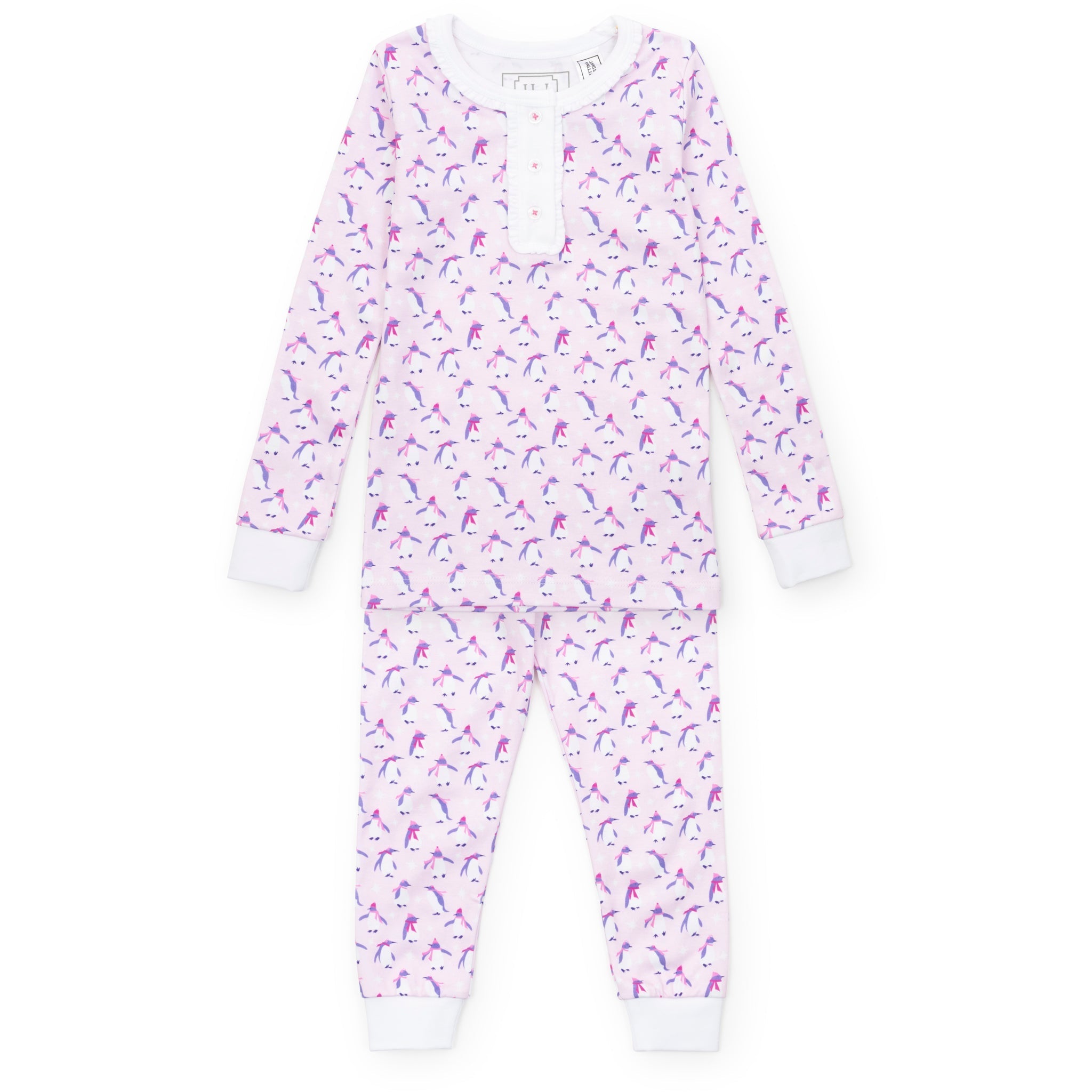 Alden Girls' Pajama Pant Set - Penguin Party Pink