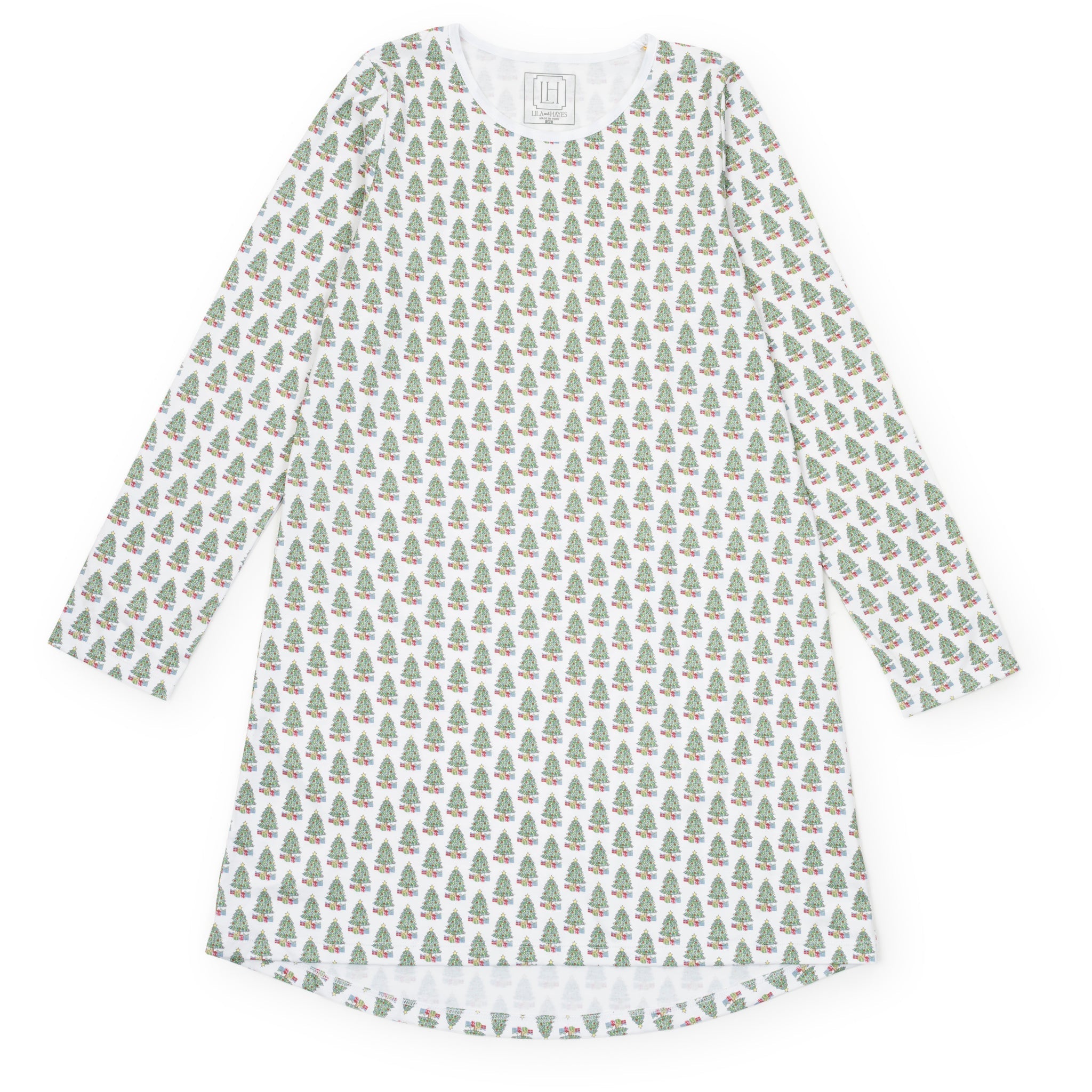 Ann Women's Longsleeve Nightgown - Under the Christmas Tree