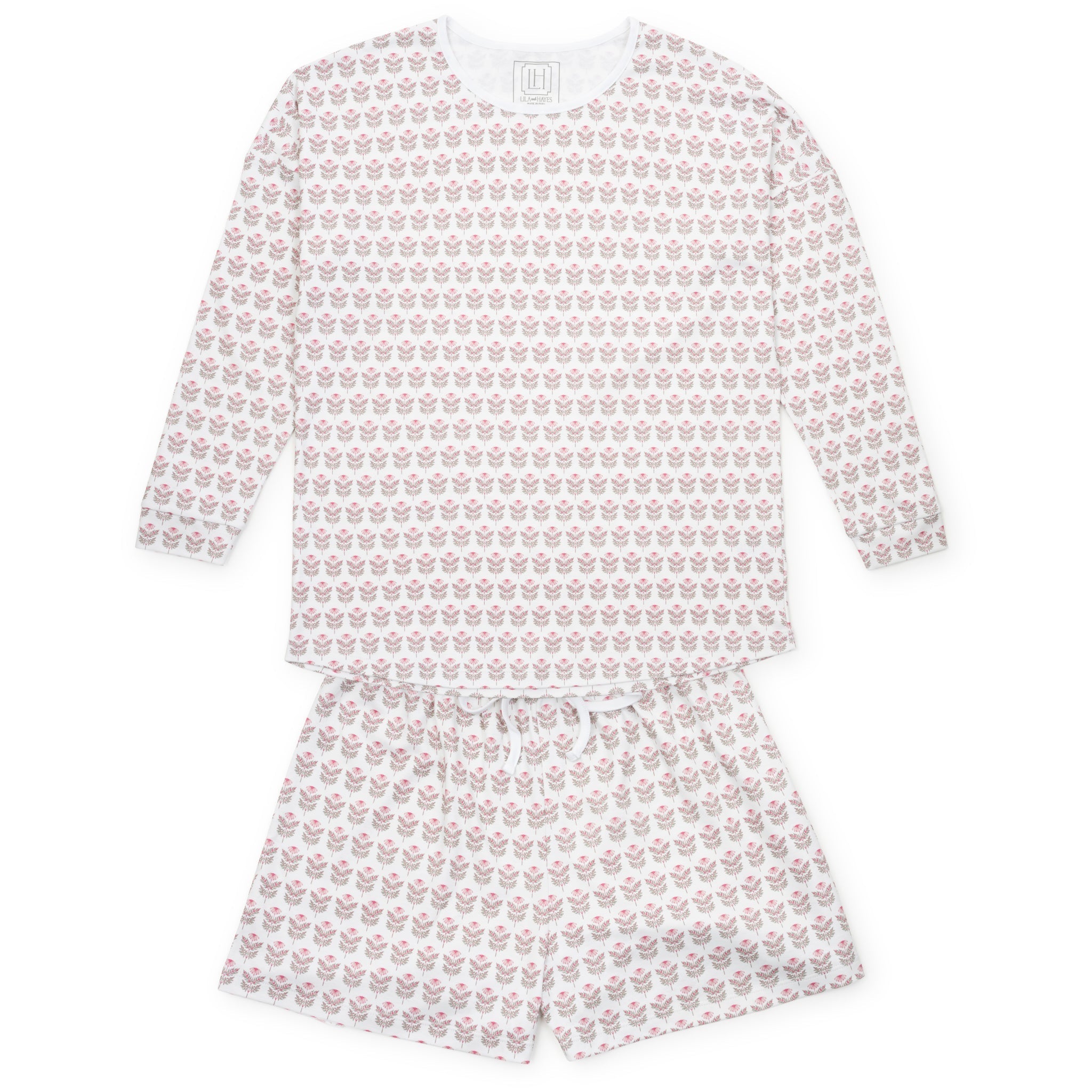 Anna Women's Longsleeve Top Short Set - Berkshire Batik Floral