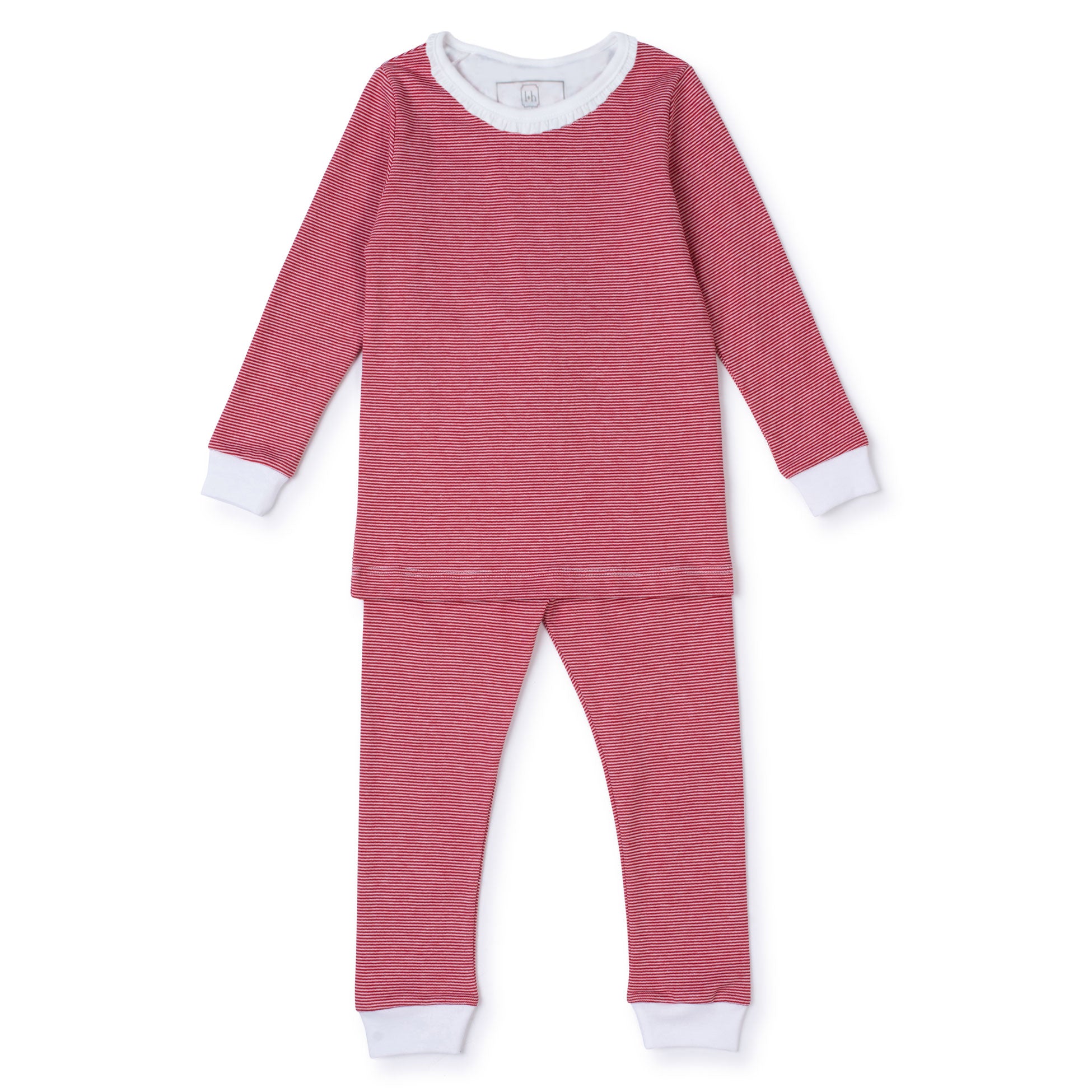 Ava Girls' Pajama Pant Set - Red Stripes