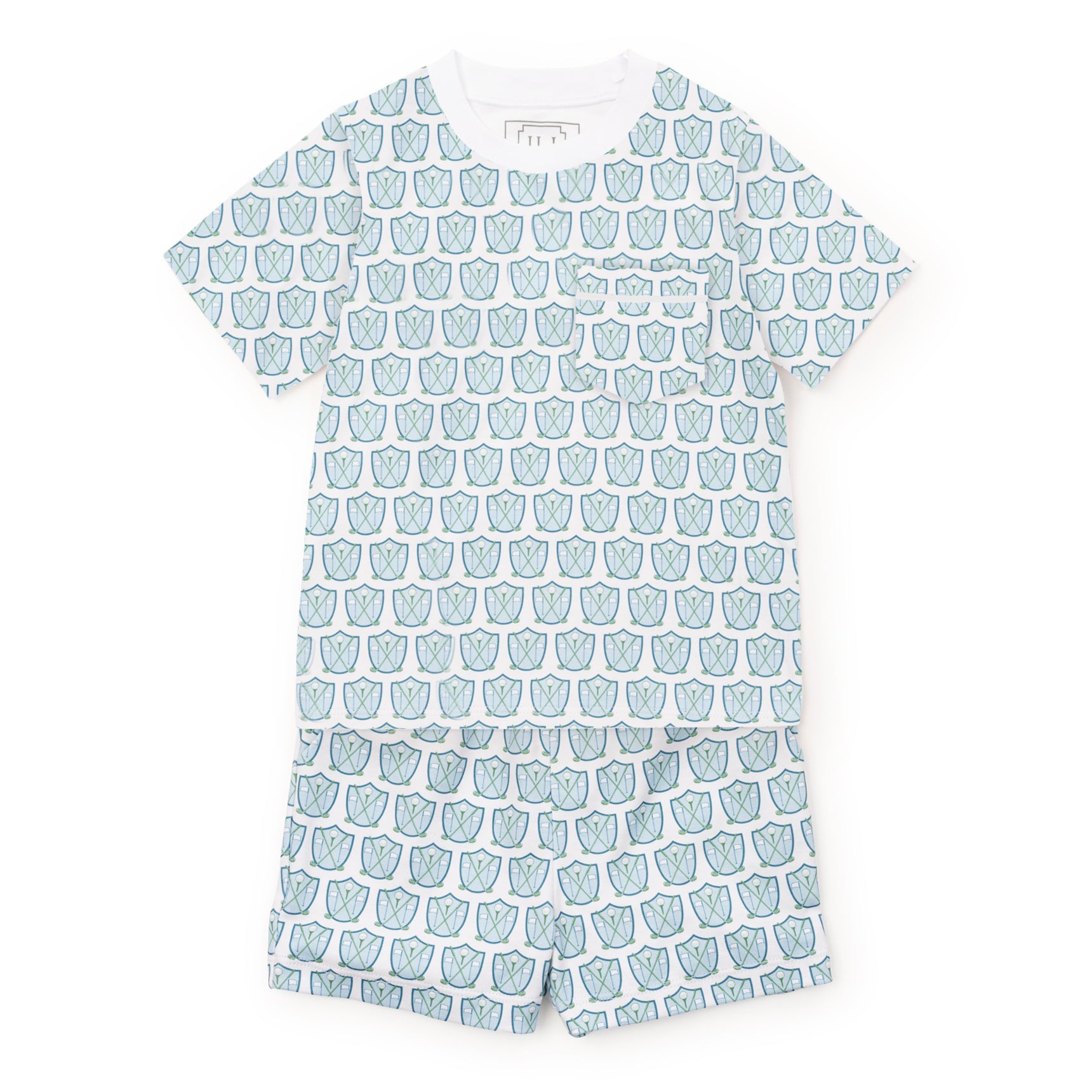 Charles Boys' Short Set - Golf Crest Blue