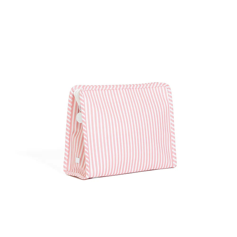 Roadie Large Zip Pouch Pimlico Stripe Dusty Rose by TRVL Design