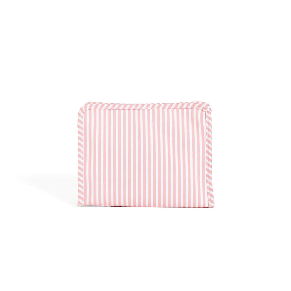 Roadie Medium Zip Pouch Pimlico Stripe Dusty Rose by TRVL Design
