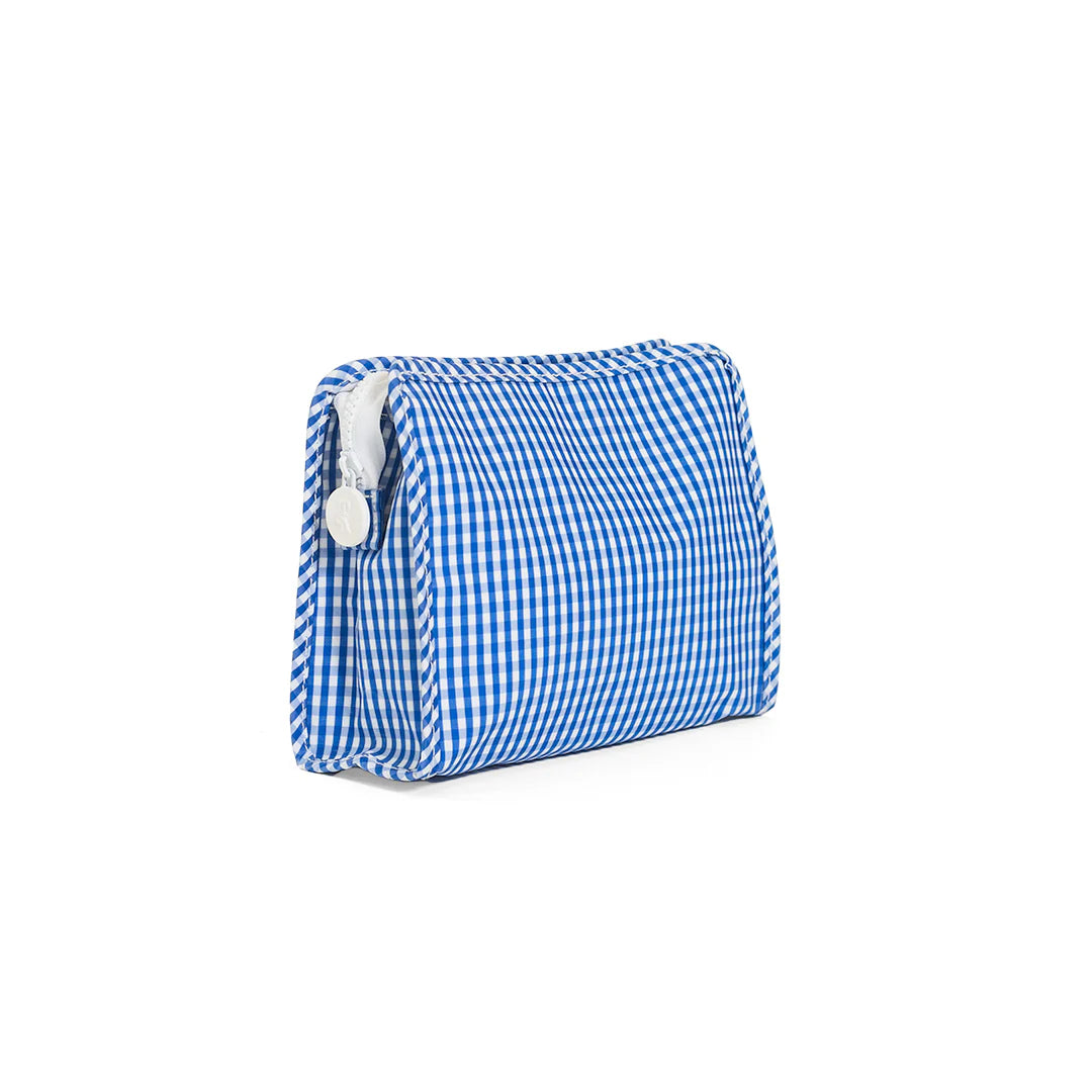 Roadie Medium Zip Pouch Gingham Royal by TRVL Design