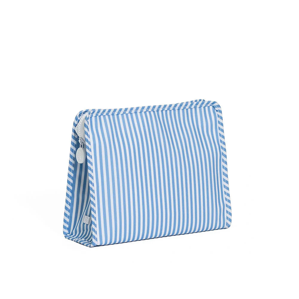 Roadie Large Zip Pouch Pimlico Stripe Chambray by TRVL Design