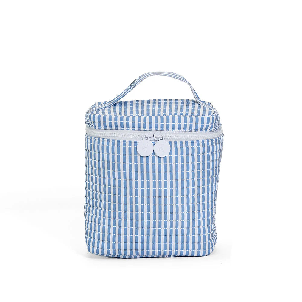 Quilted Go Go Lunch Bag Pimlico Stripe Chambray by TRVL Design