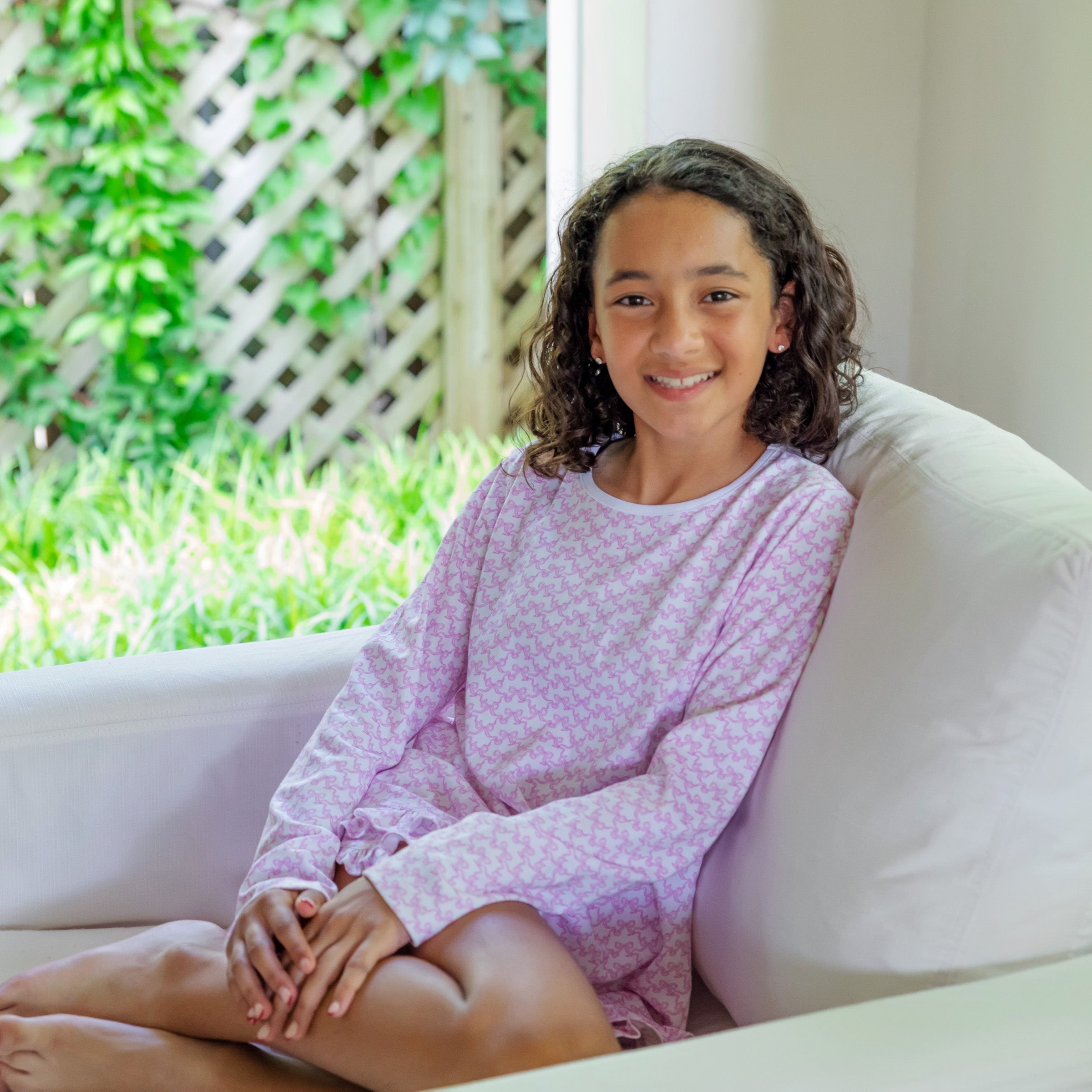 Rorie Girls' Short Set - Pretty Pink Bows