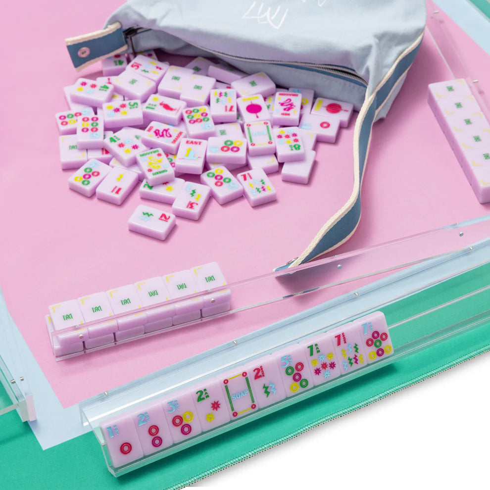 Mahjong Signature Engraved Tile Set by Amahj Line - Lilac