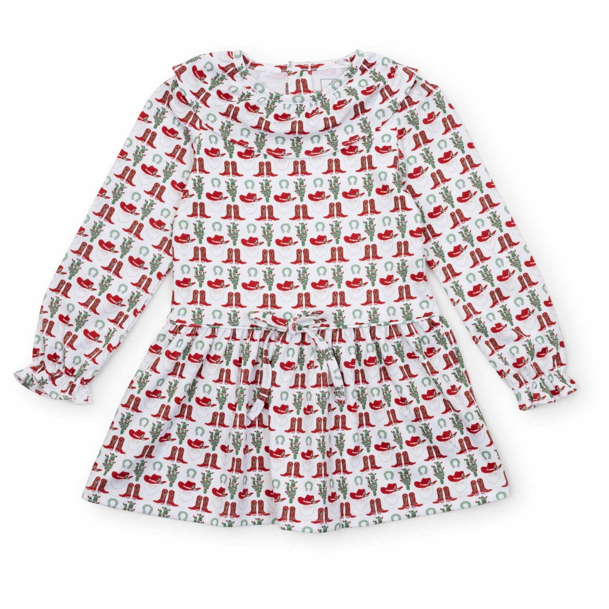 Ellery Girls' Dress - Cowboy Christmas