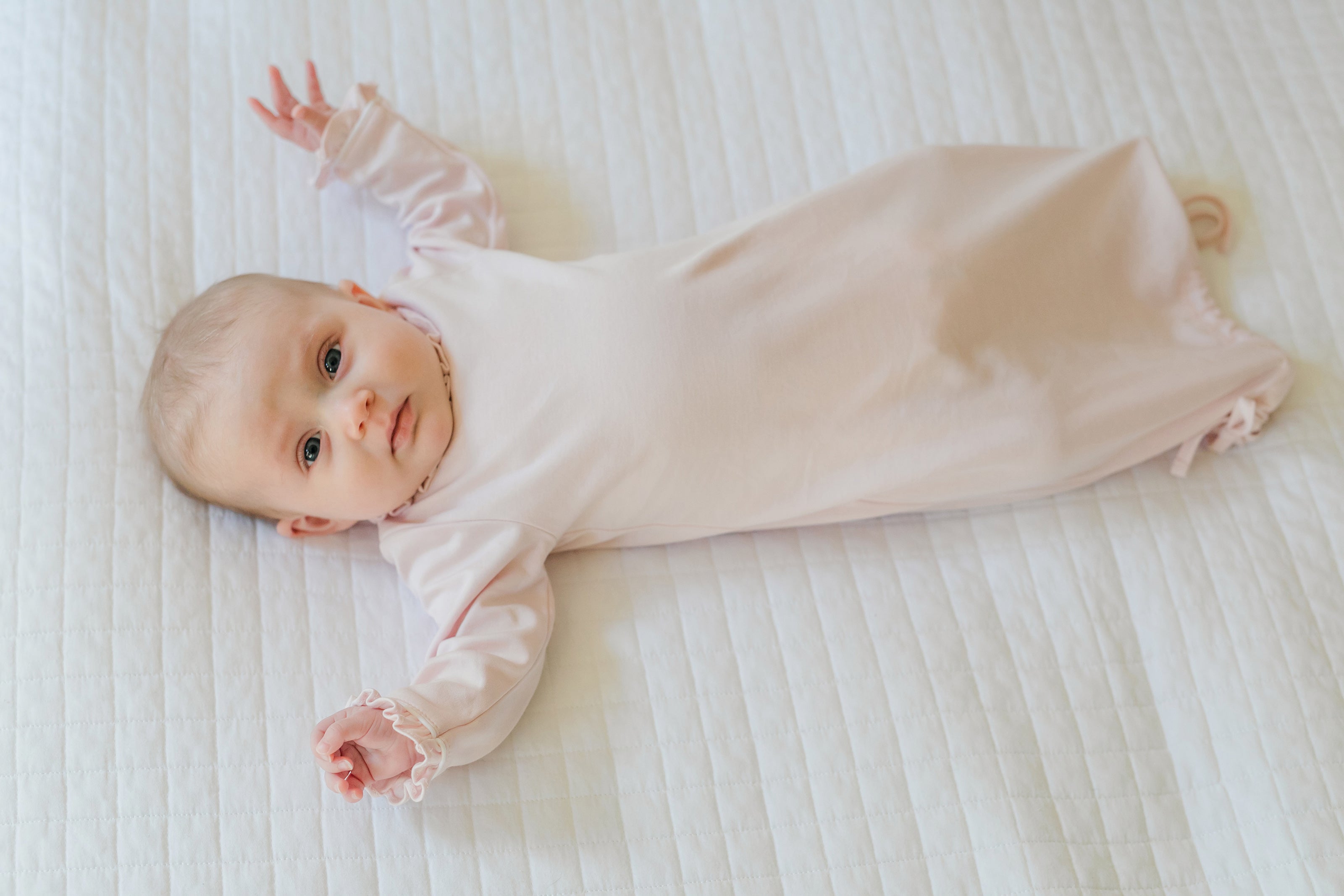 Georgia Pima Cotton Daygown for Girls - Light Pink w/ White Piping (Past Season)