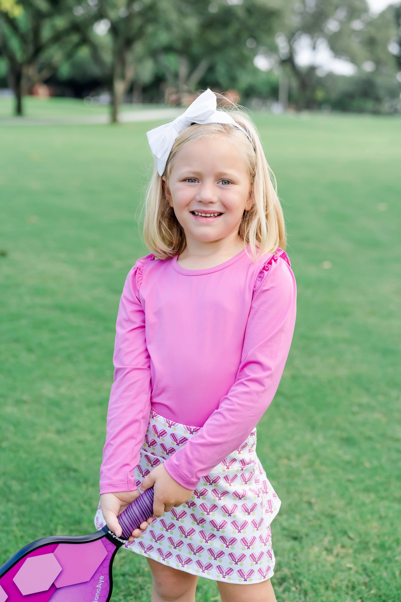 Margot Girls' Performance Skirt by LH Sport - Pickleball Pink