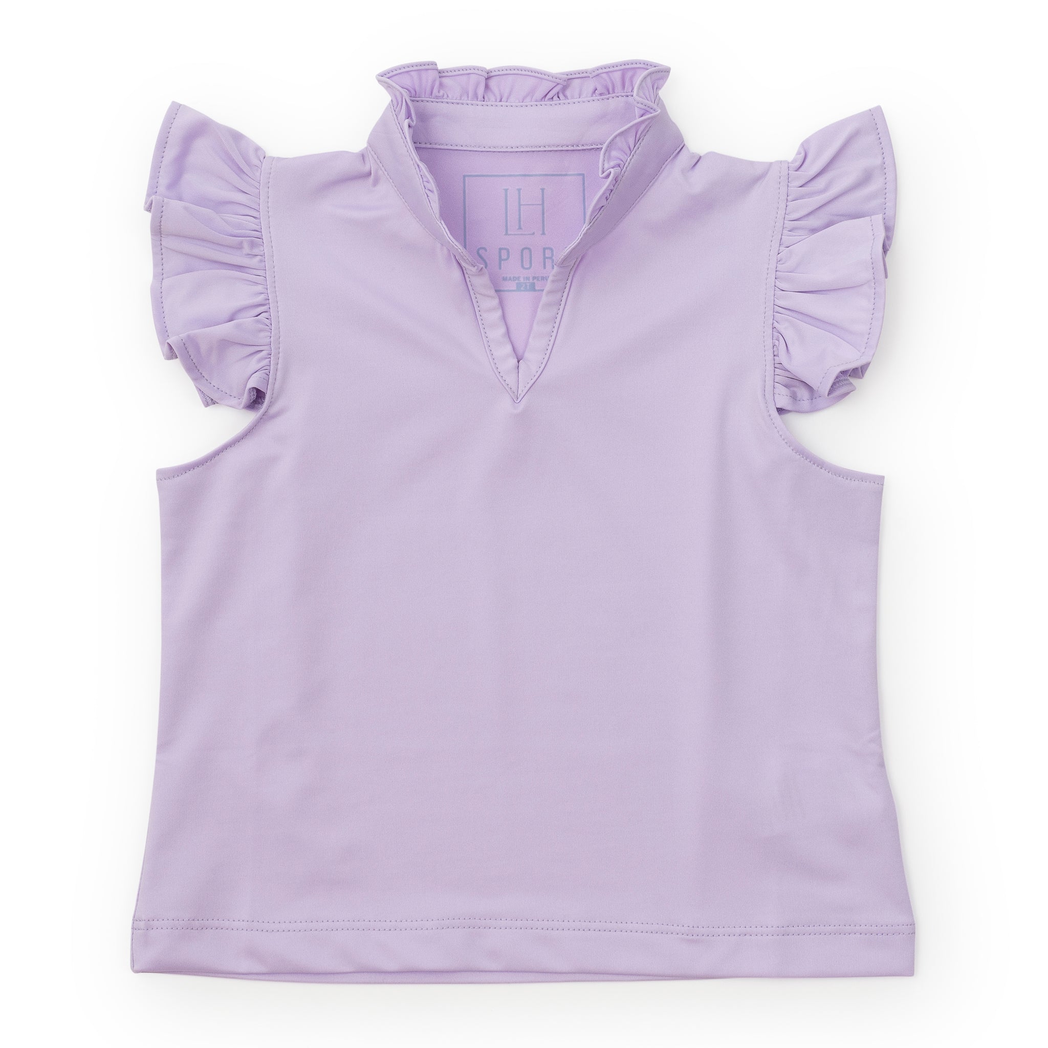 Ellie Girls' Sleeveless Performance Top by LH Sport - Lavender