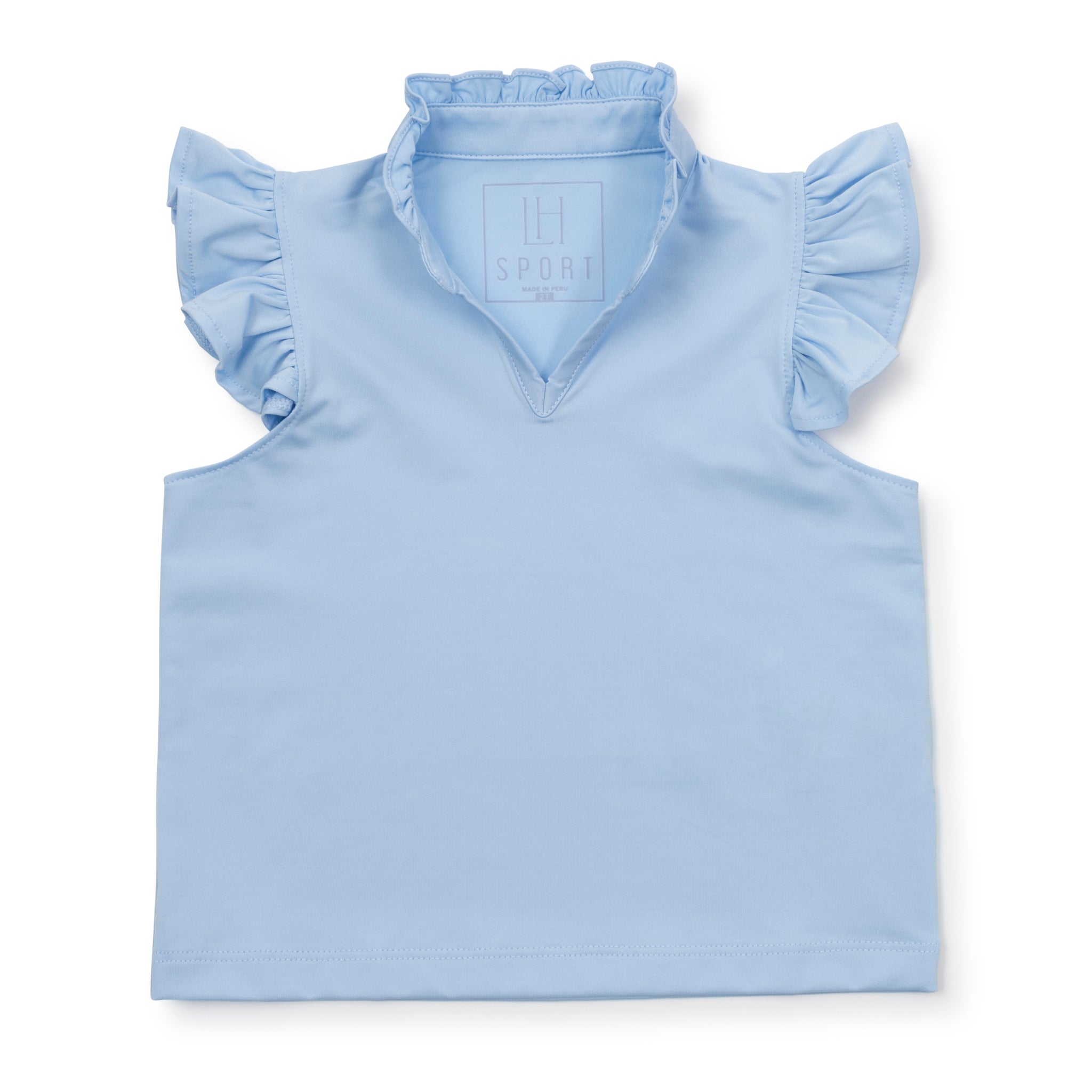 Ellie Girls' Sleeveless Performance Top by LH Sport - Light Blue