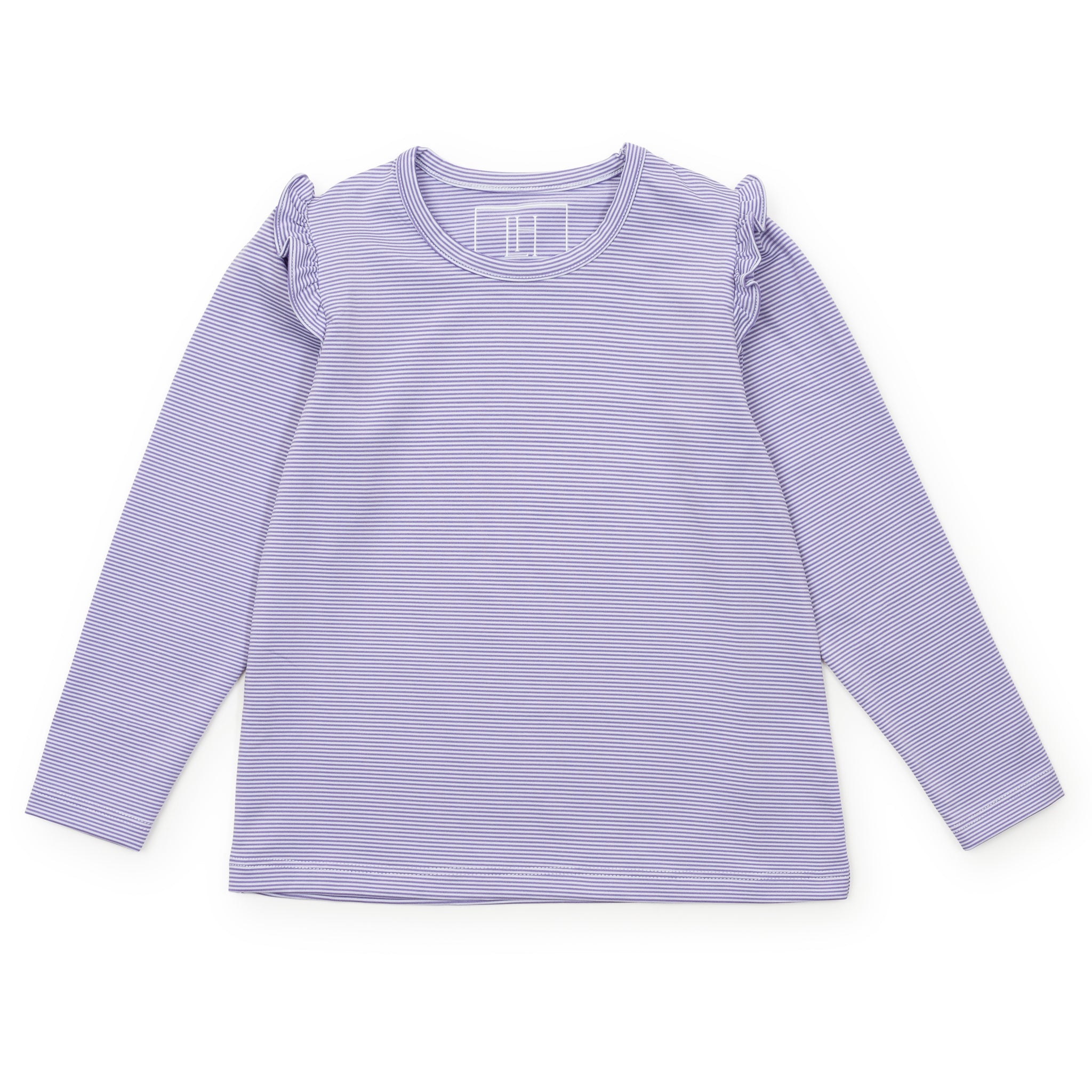 Mia Girls' Longsleeve Performance Top by LH Sport - Purple Stripes