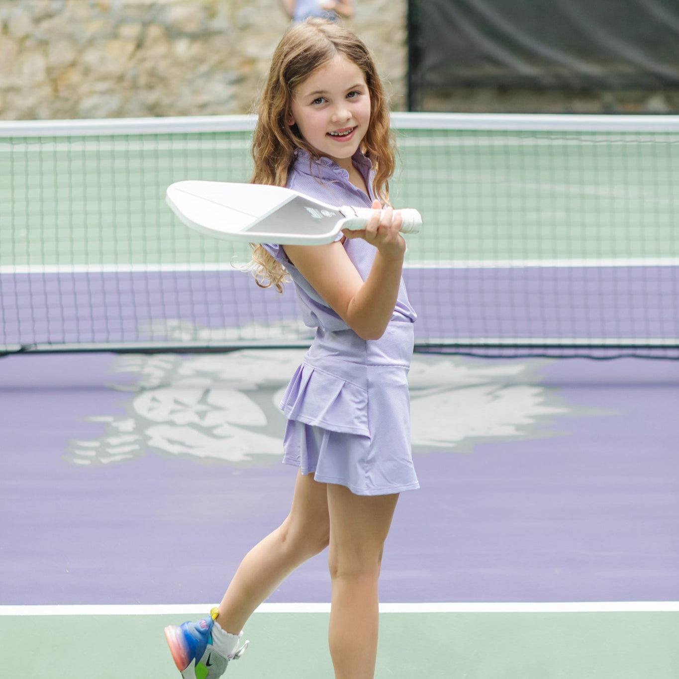 Margot Girls' Performance Skirt by LH Sport - Red Stripes