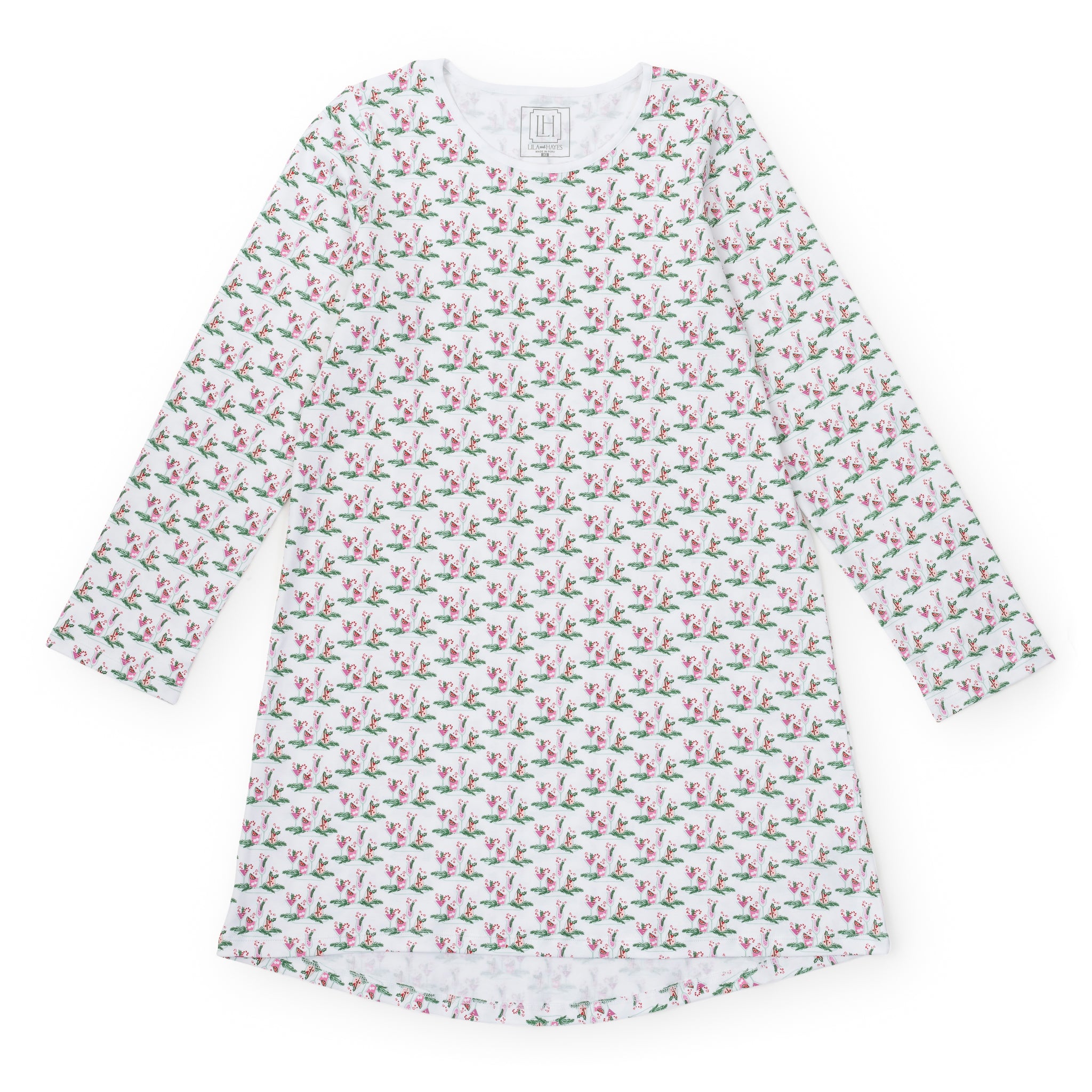 Ann Women's Longsleeve Nightgown - Merry Little Cocktails