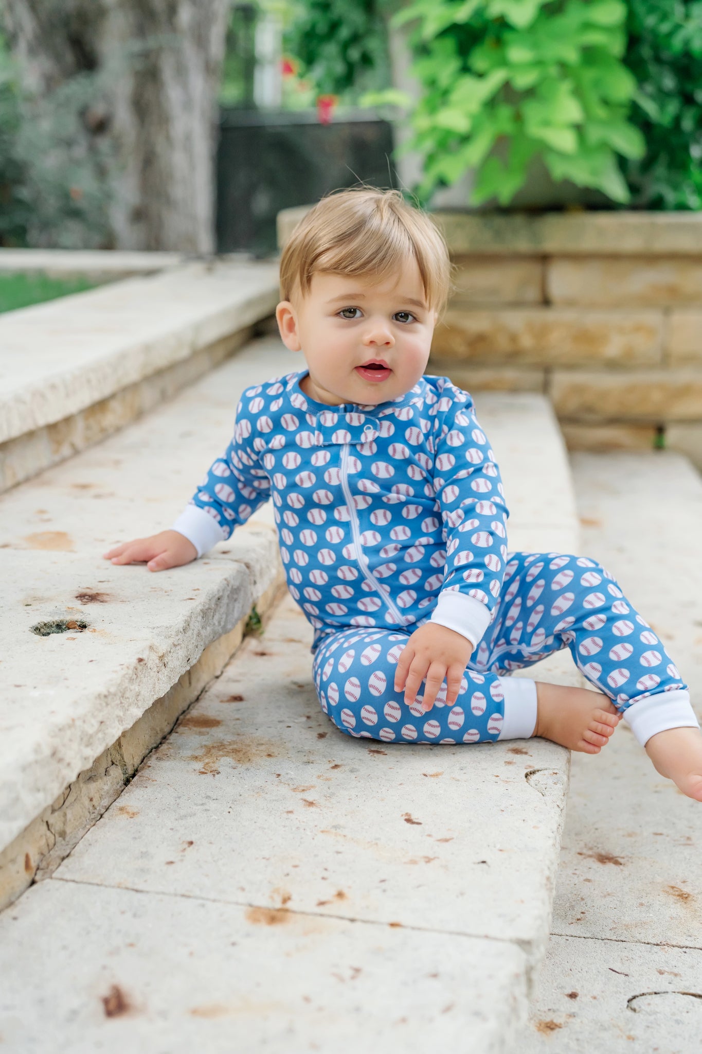 Parker Boys' Zipper Pajama - Baseball Grand Slam