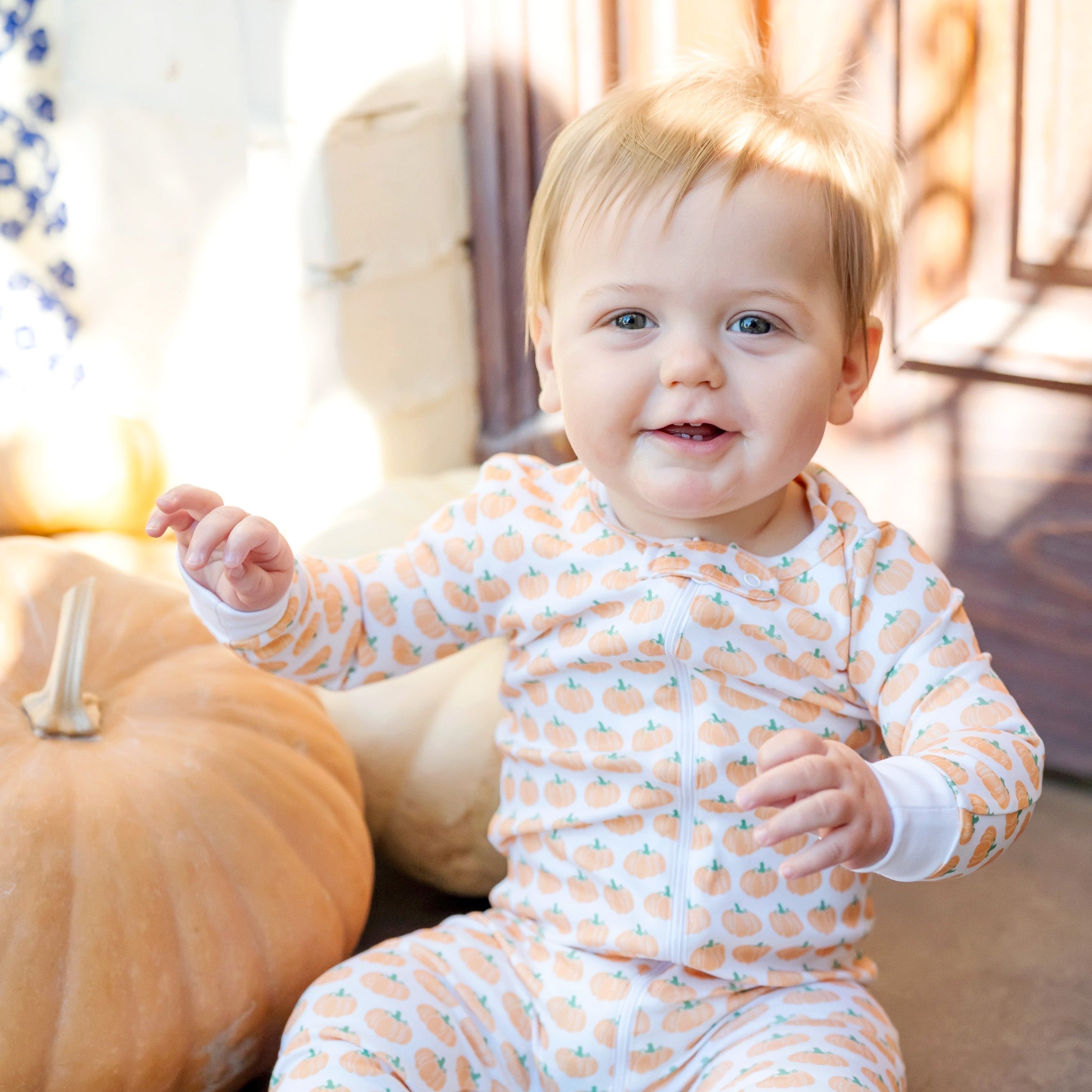 Parker Zipper Pajama - Harvest Pumpkin