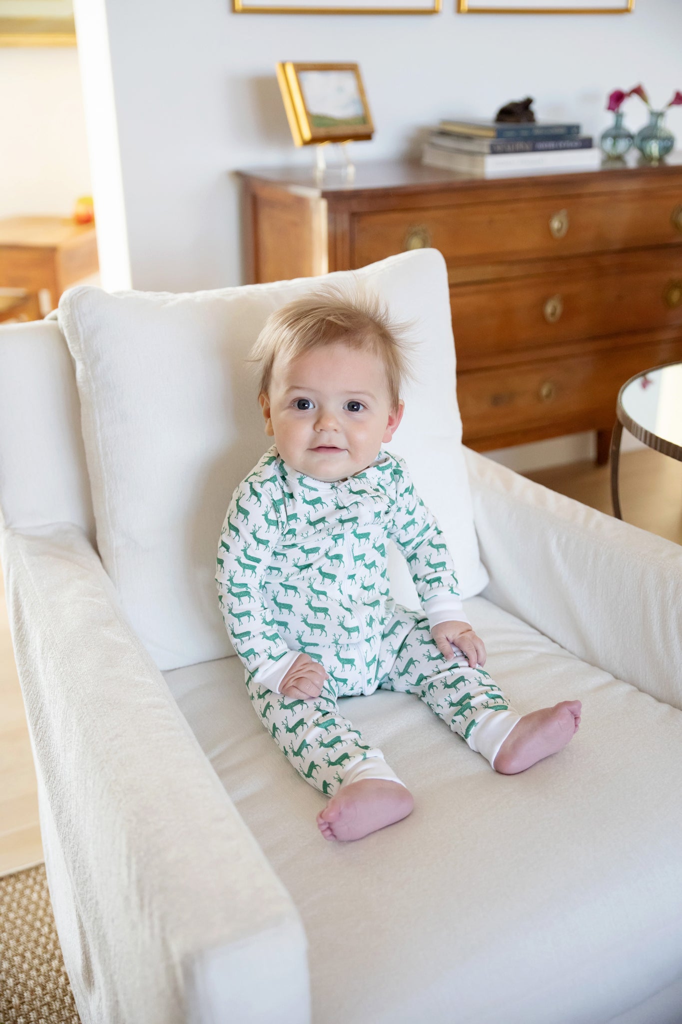 Parker Boys' Zipper Pajama - Woodland Deer