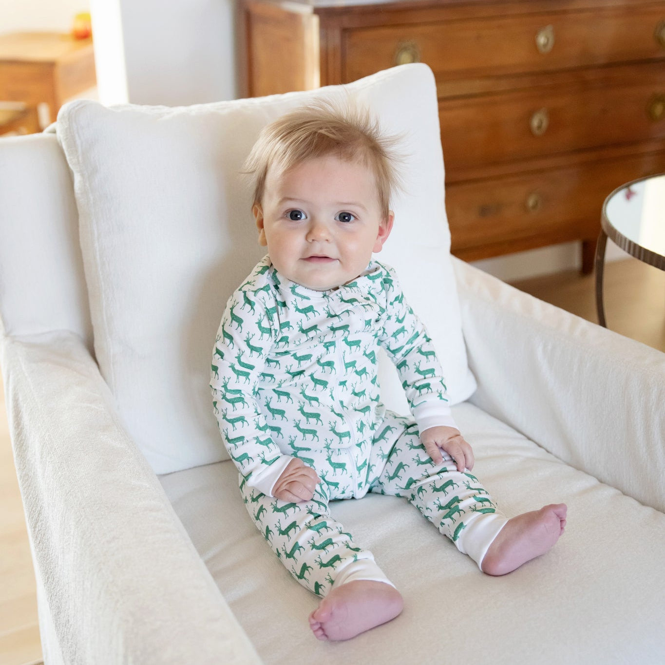 Parker Boys' Zipper Pajama - Woodland Deer