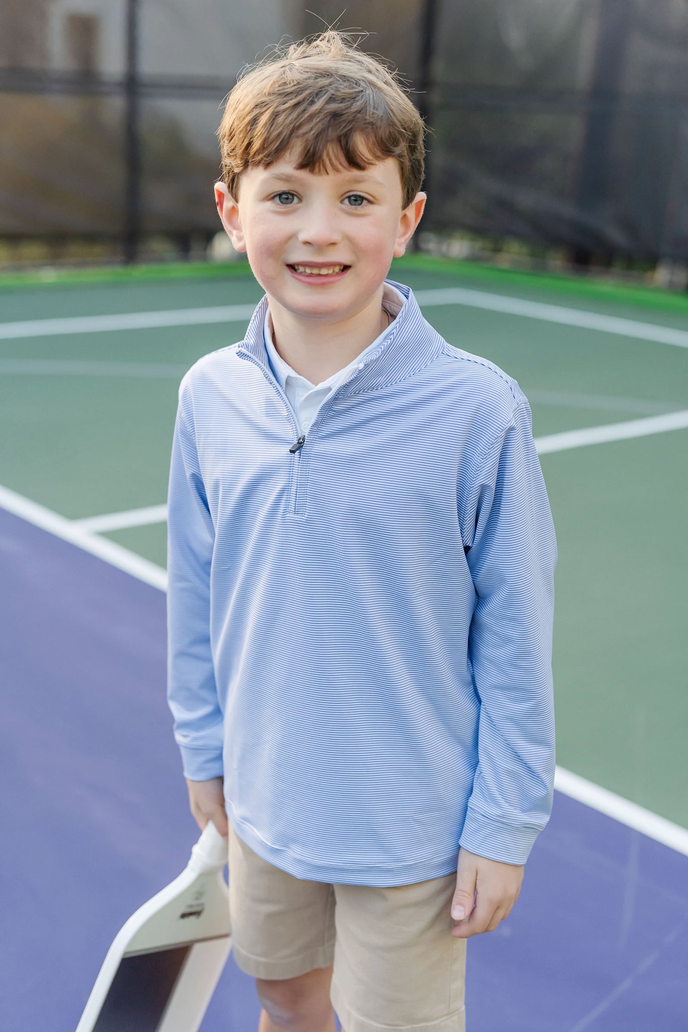 Sam Performance Pullover by LH Sport - Blue Stripes