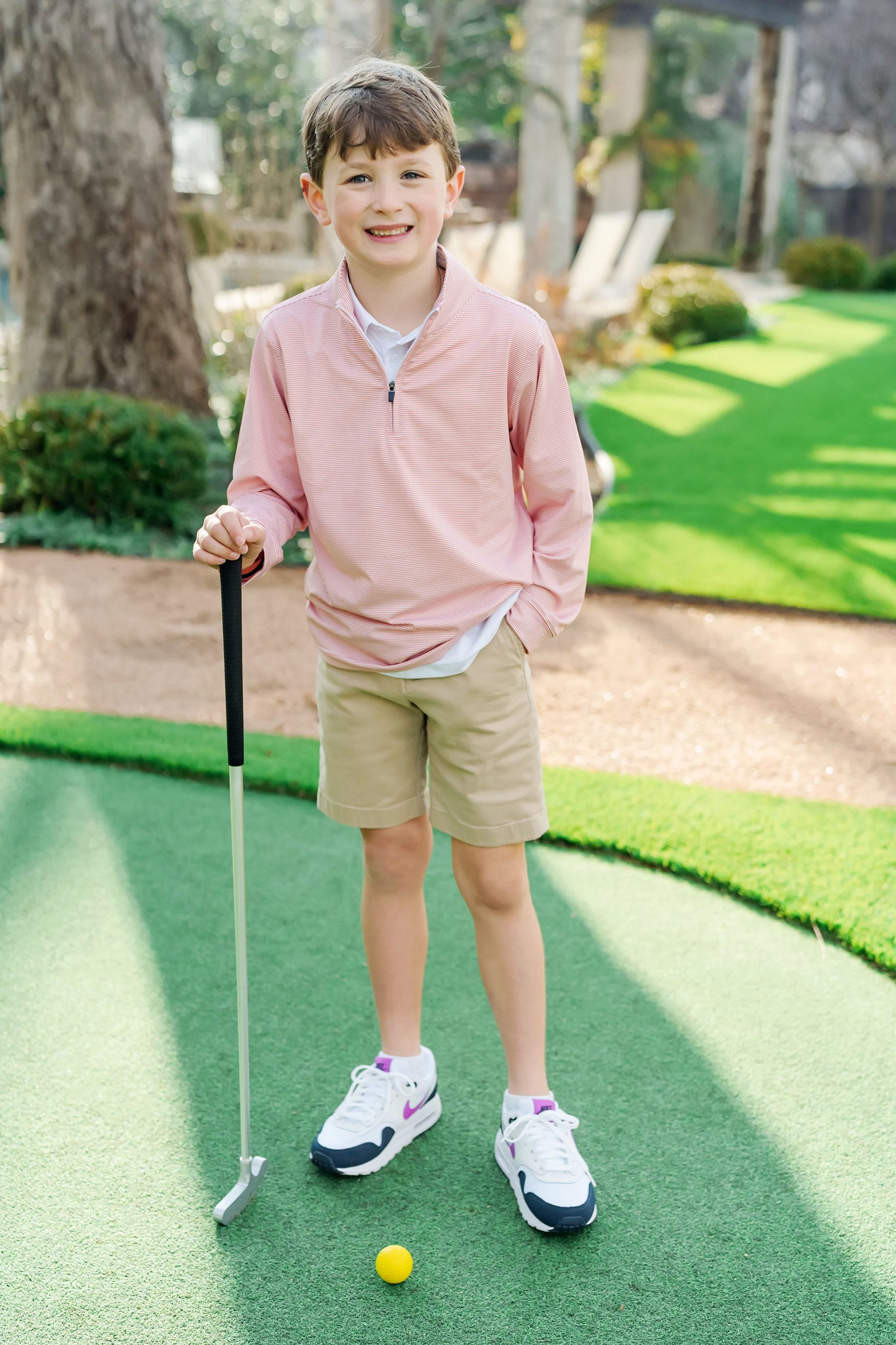 Sam Performance Pullover by LH Sport - Orange Stripes