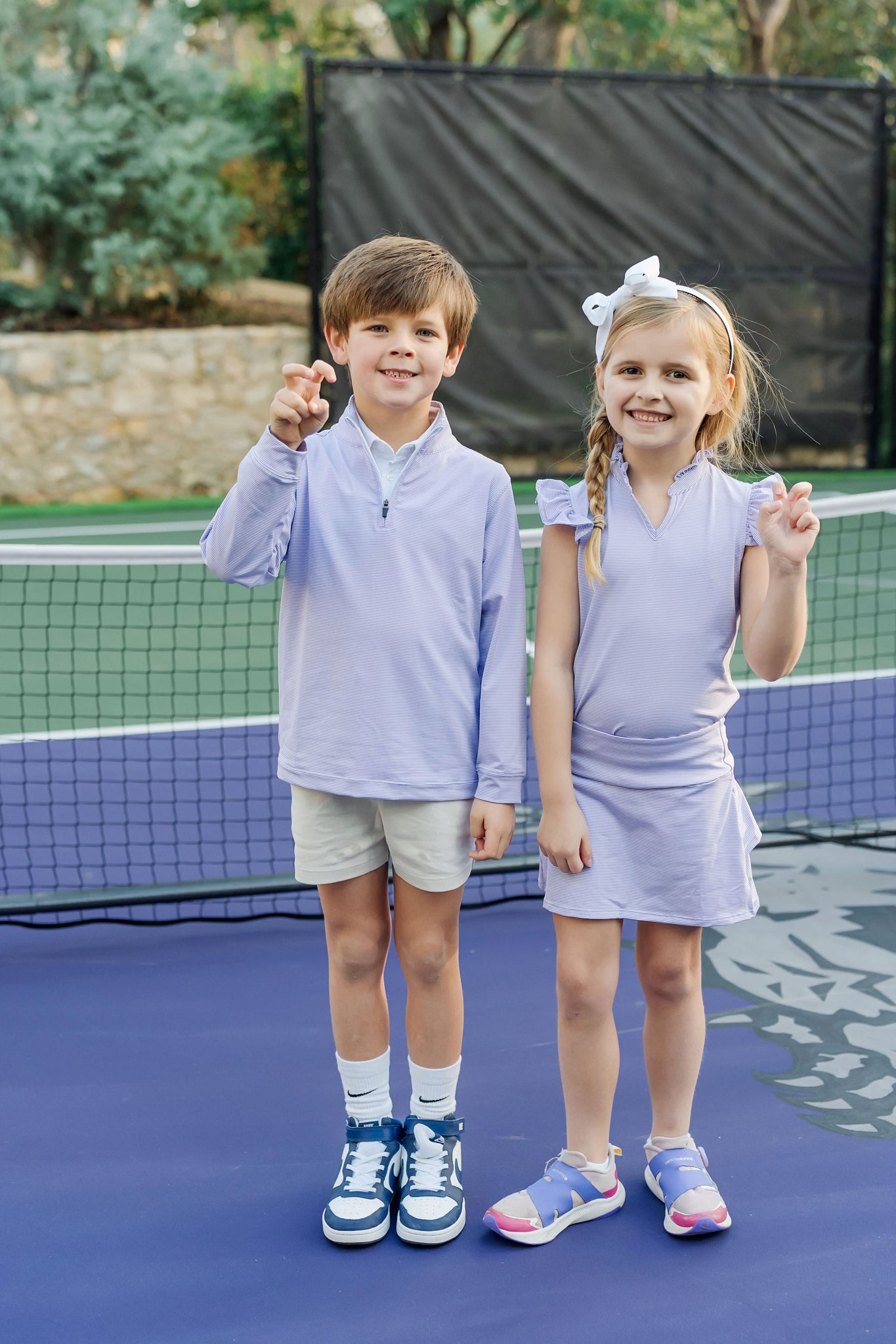 Sam Performance Pullover by LH Sport - Purple Stripes