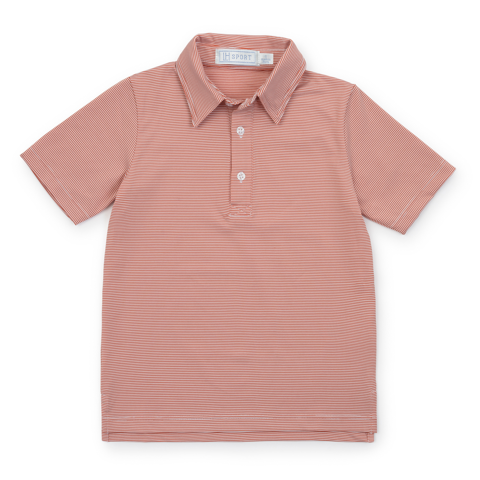 Will Boys' Performance Polo by LH Sport - Orange Stripes | Lila