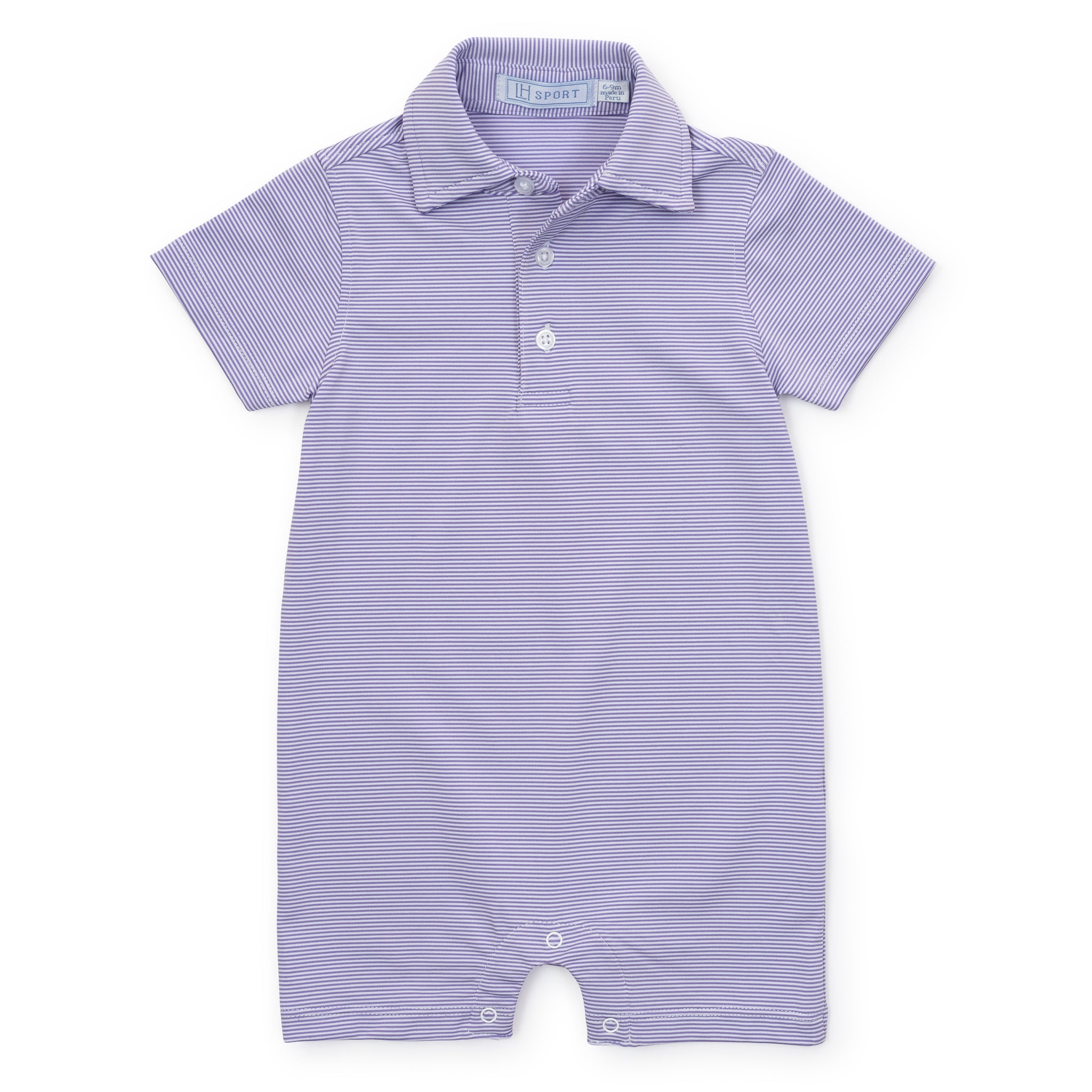 Austin Boys' Performance Shortall by LH Sport - Purple Stripes