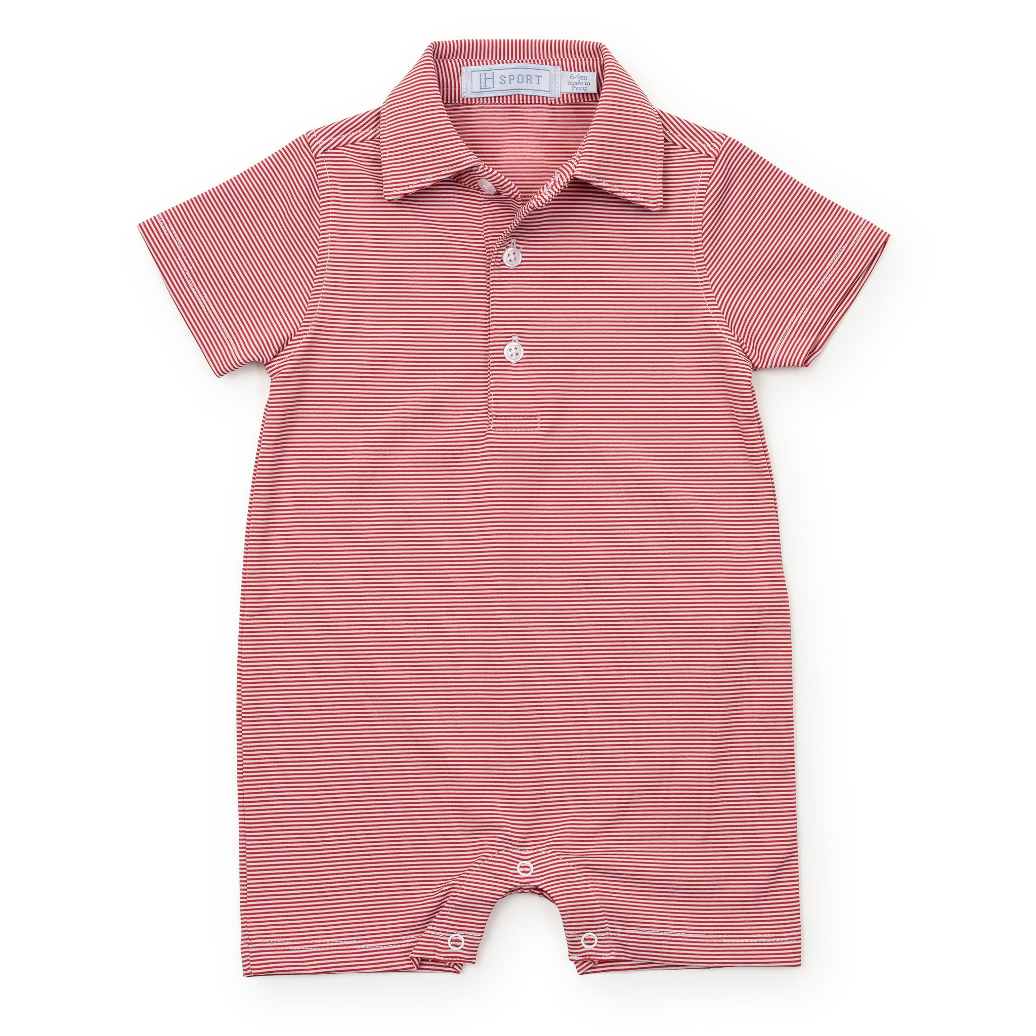 Austin Boys' Performance Shortall by LH Sport - Red Stripes