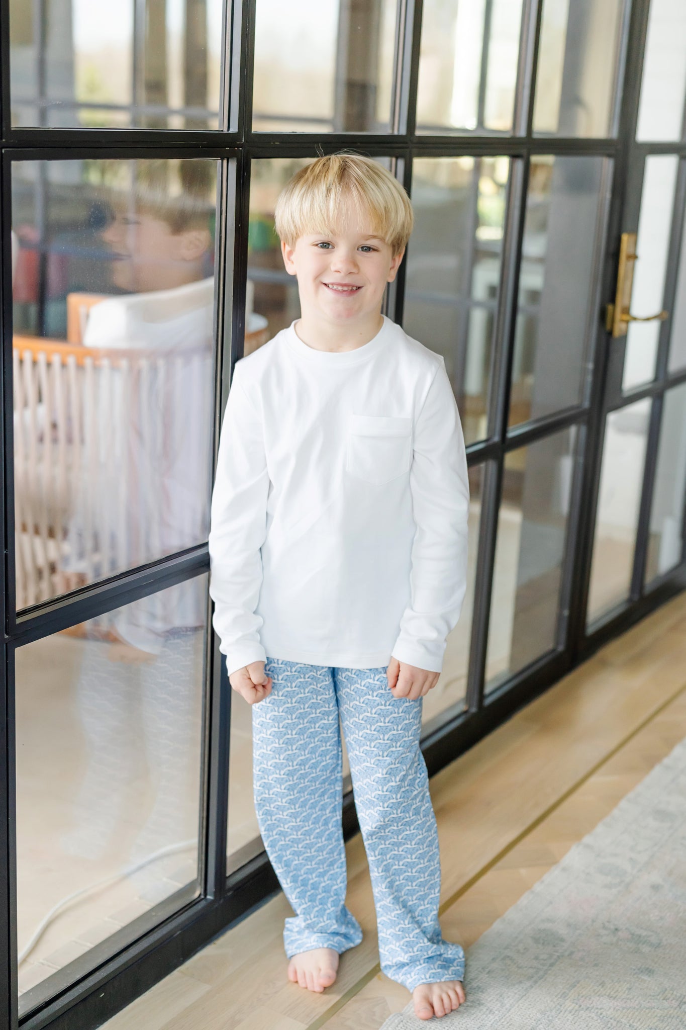 Beckett Boys' Hangout Pant - African Elephants Blue