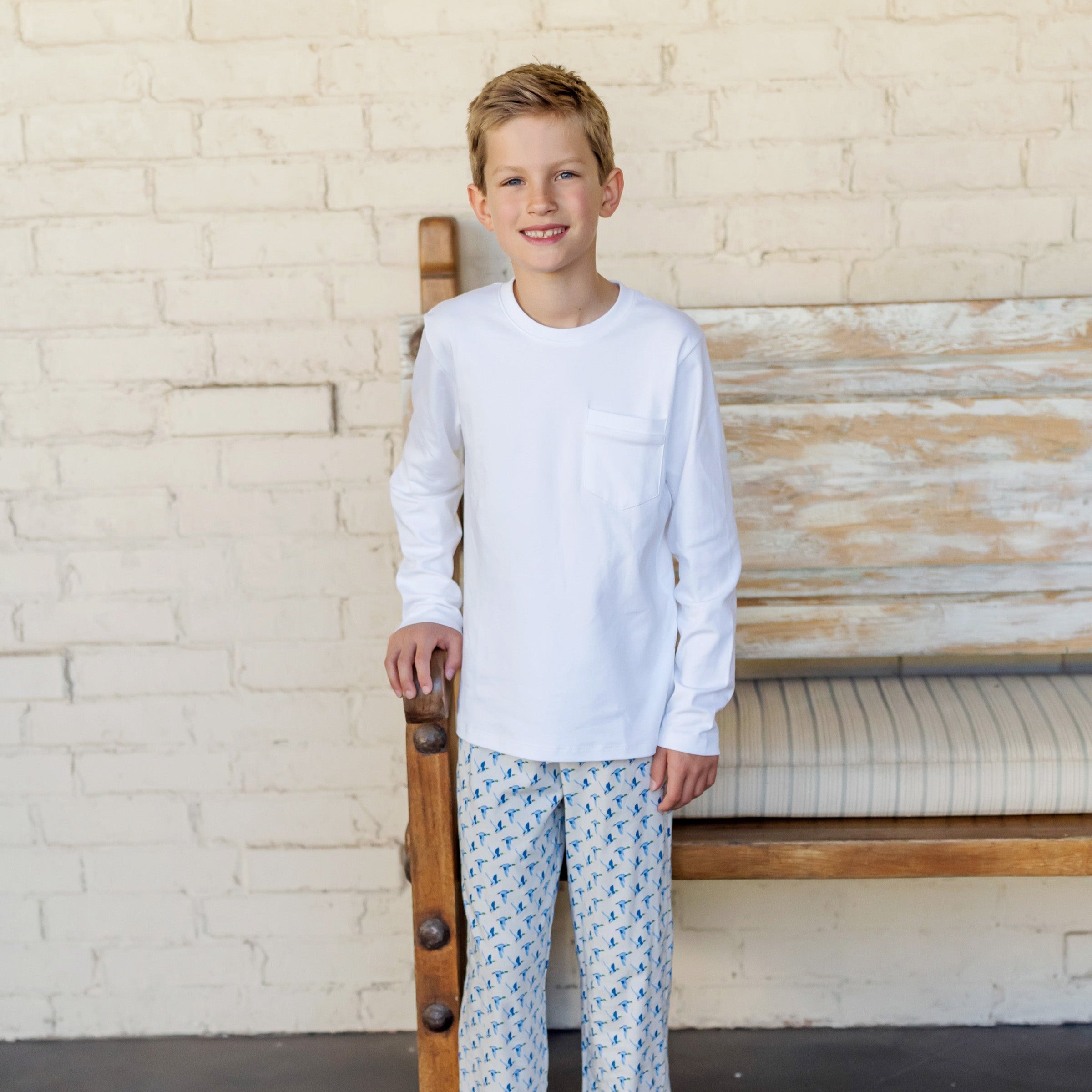 Beckett Boys' Hangout Pant - Mallard Ducks