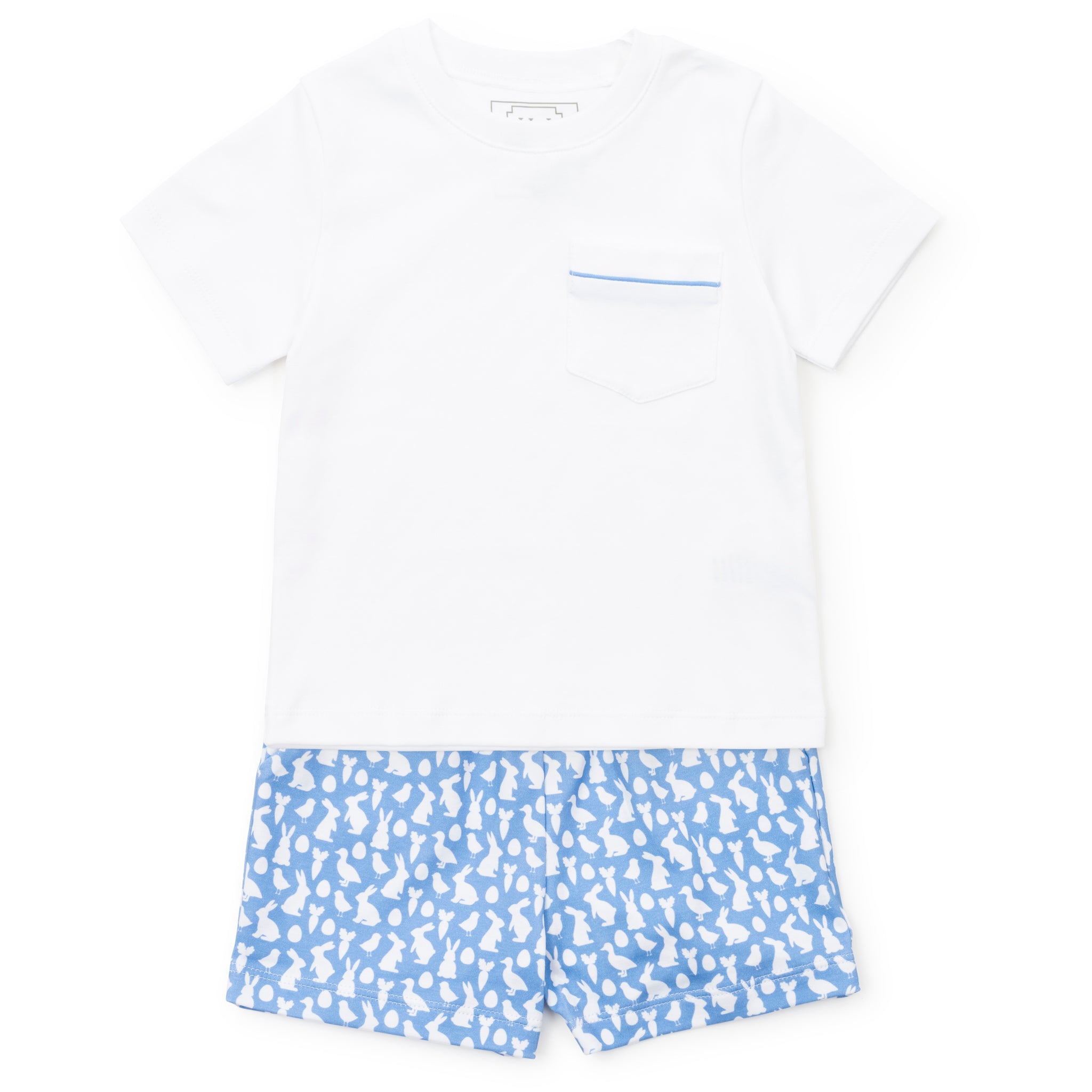 Walker Boys' Short Set Easter Time Blue