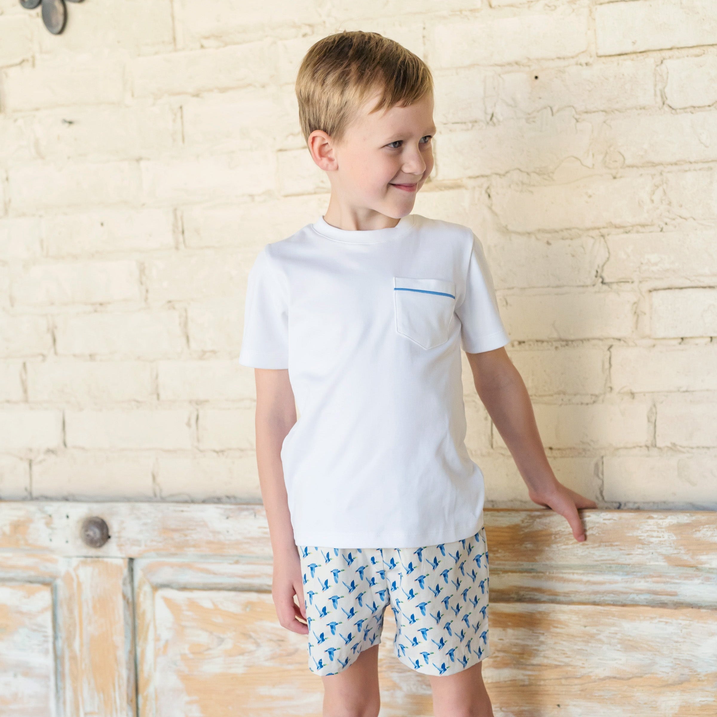Hudson Boys' Short Set - Mallard Ducks