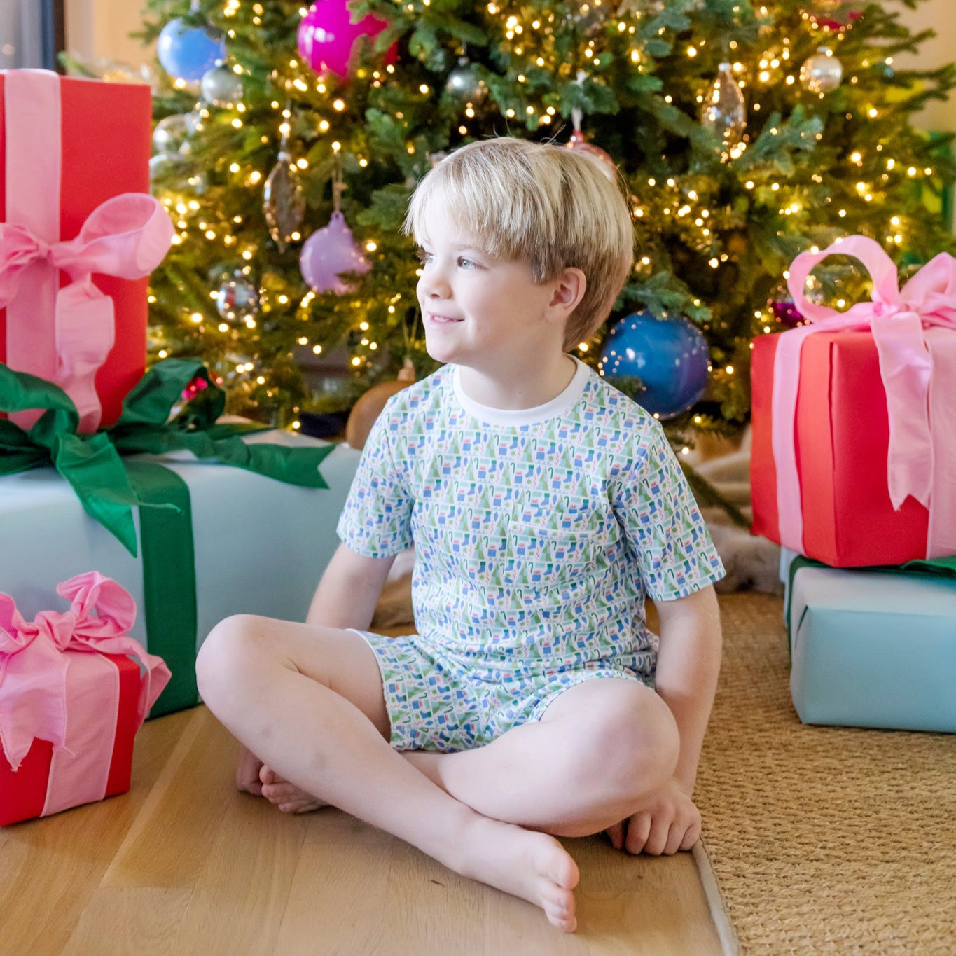 Charles Boys' Short Set - Mod Holiday Blue