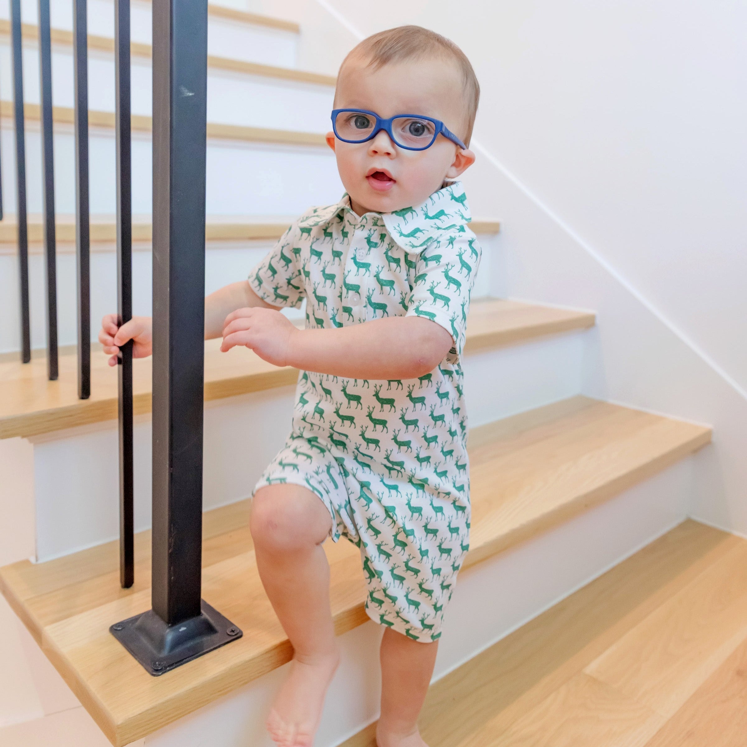 Tripp Boys' Polo Shortall - Woodland Deer