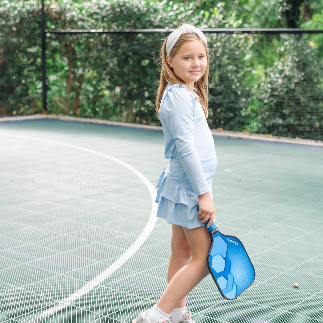 Margot Girls' Performance Skirt by LH Sport - Light Blue